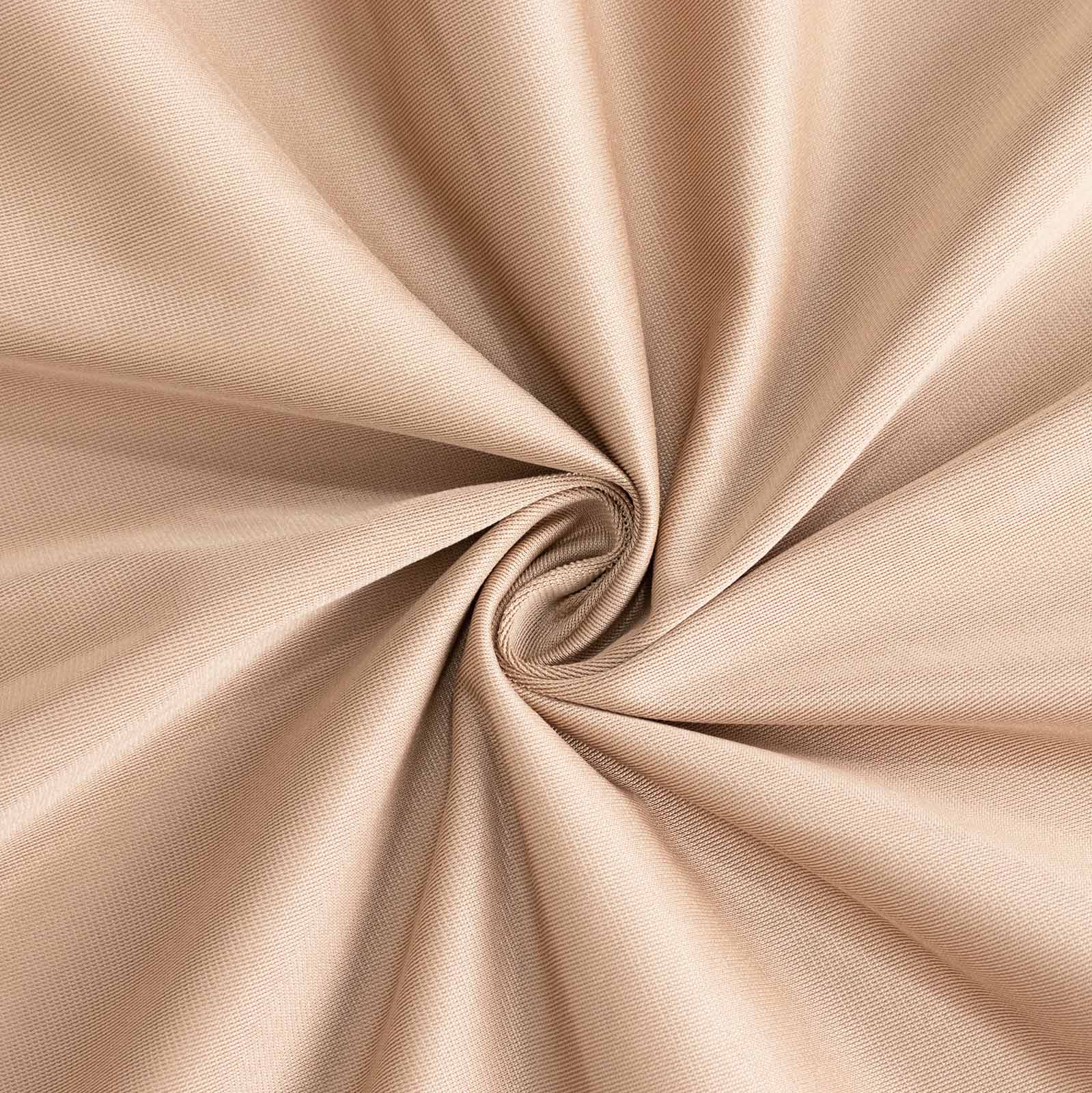 Scuba Round Tablecloth 120" Nude - Seamless & Wrinkle Free Table Cover - Image 8