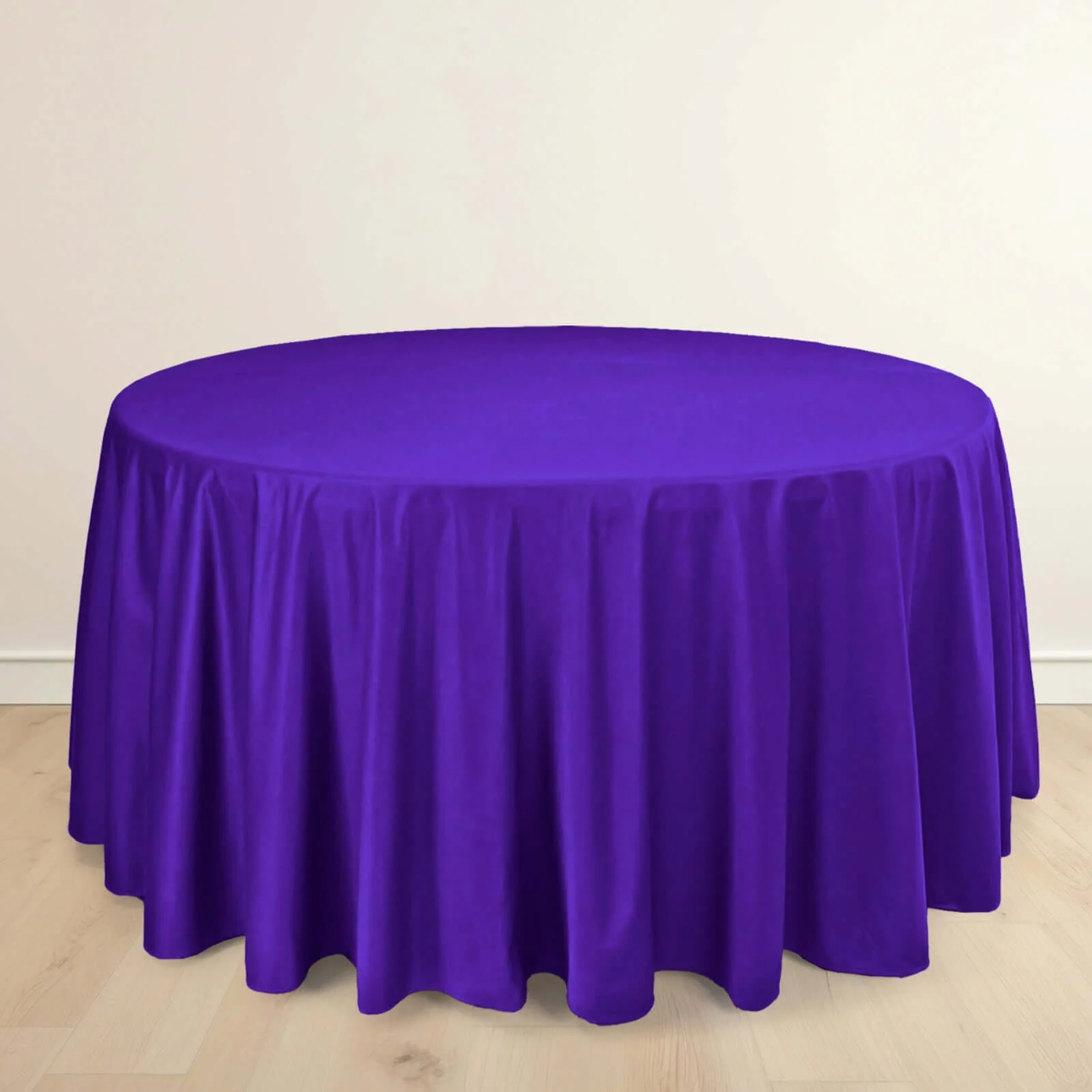 Scuba Round Tablecloth 120" Purple - Seamless & Wrinkle Free Table Cover