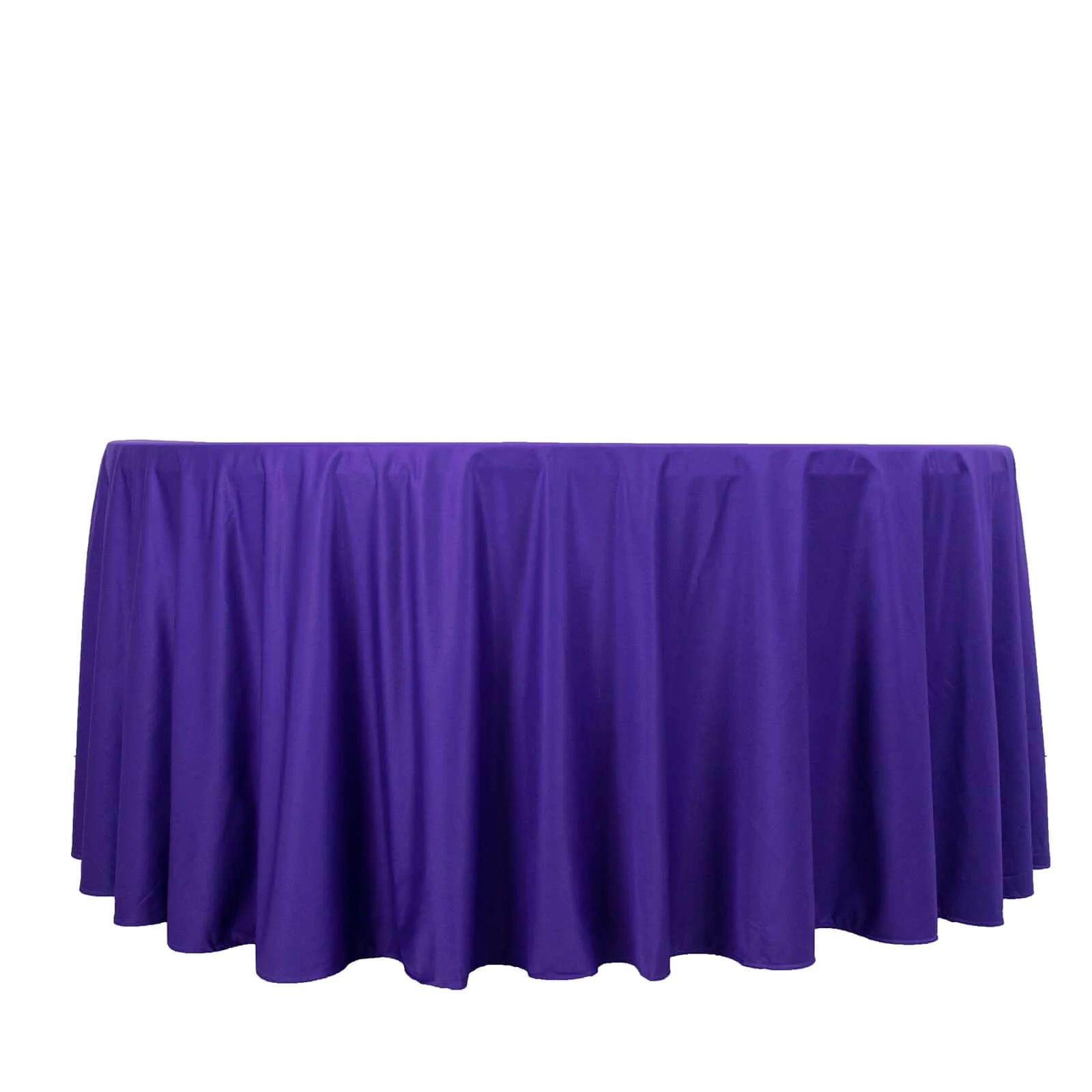 Scuba Round Tablecloth 120" Purple - Seamless & Wrinkle Free Table Cover - Image 6