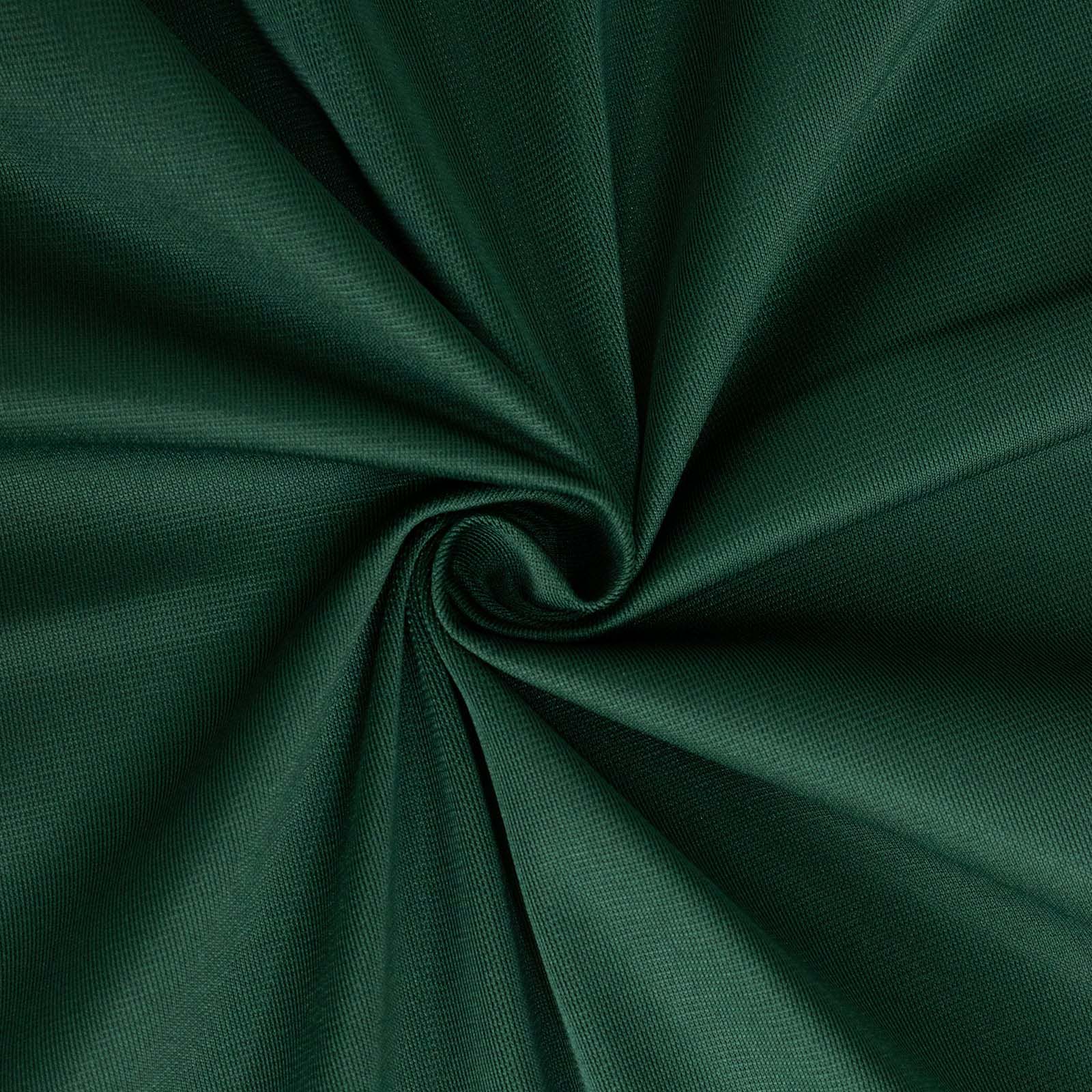 Scuba Round Tablecloth 132" Hunter Emerald Green - Seamless & Wrinkle Free Table Cover - Image 8