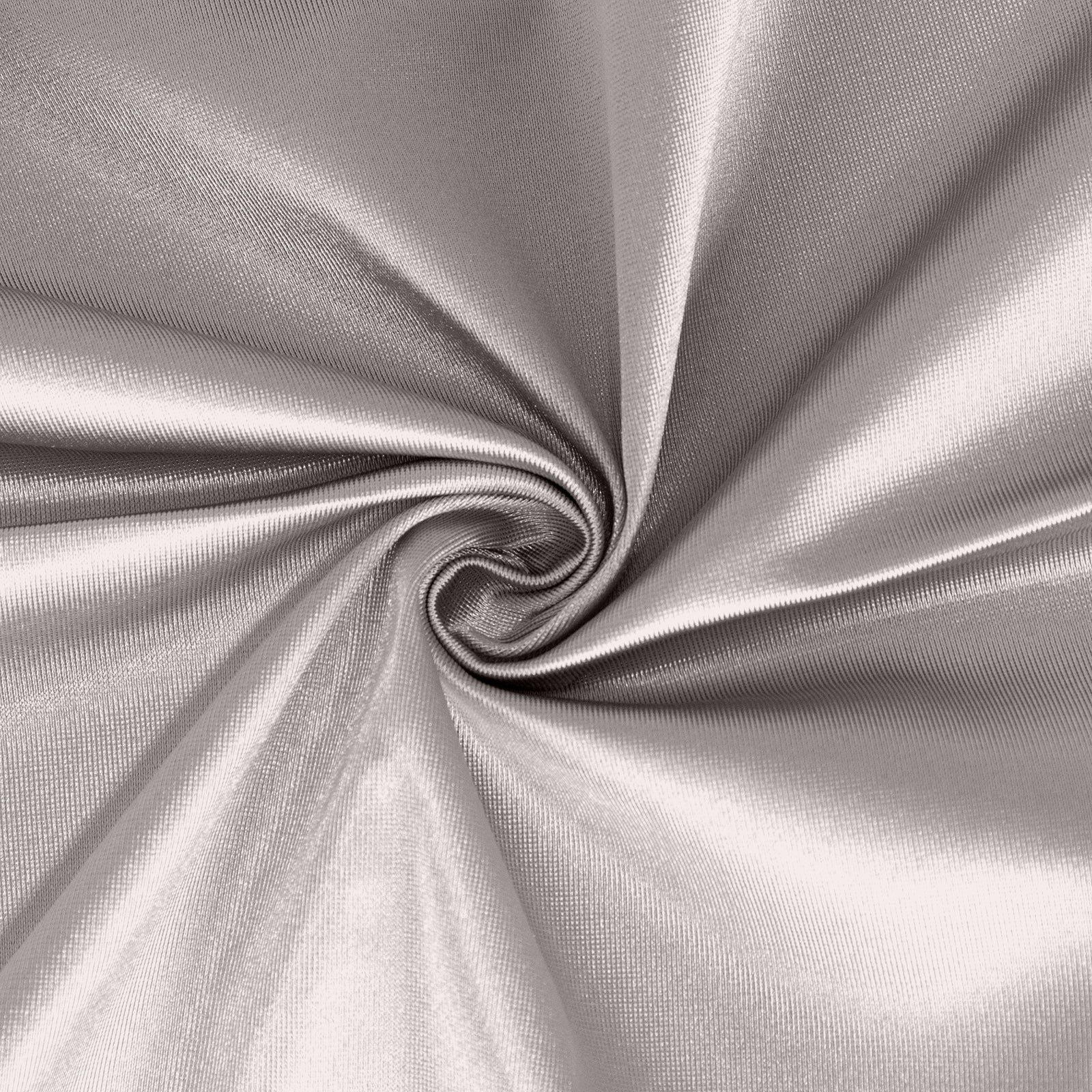 Scuba Round Tablecloth 132" Shimmer Silver - Seamless & Wrinkle Free Table Cover - Image 4