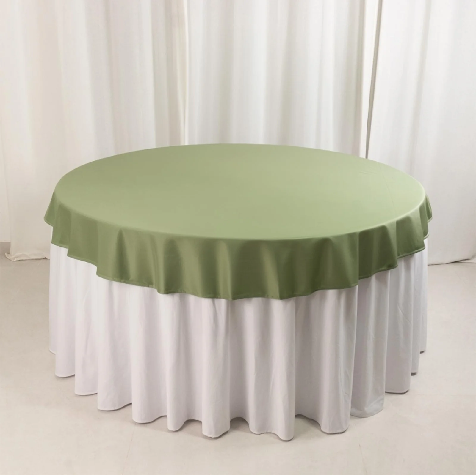 Scuba Round Tablecloth 70" Dusty Sage Green - Wrinkle Free Table Cover