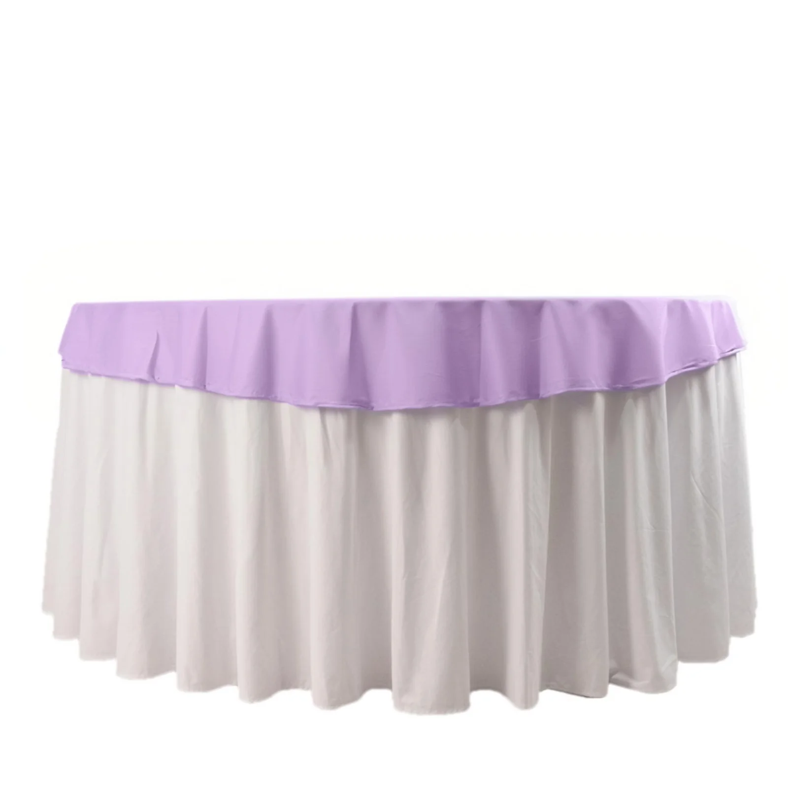Scuba Round Tablecloth 70" Lavender Lilac - Wrinkle Free Table Cover - Image 3