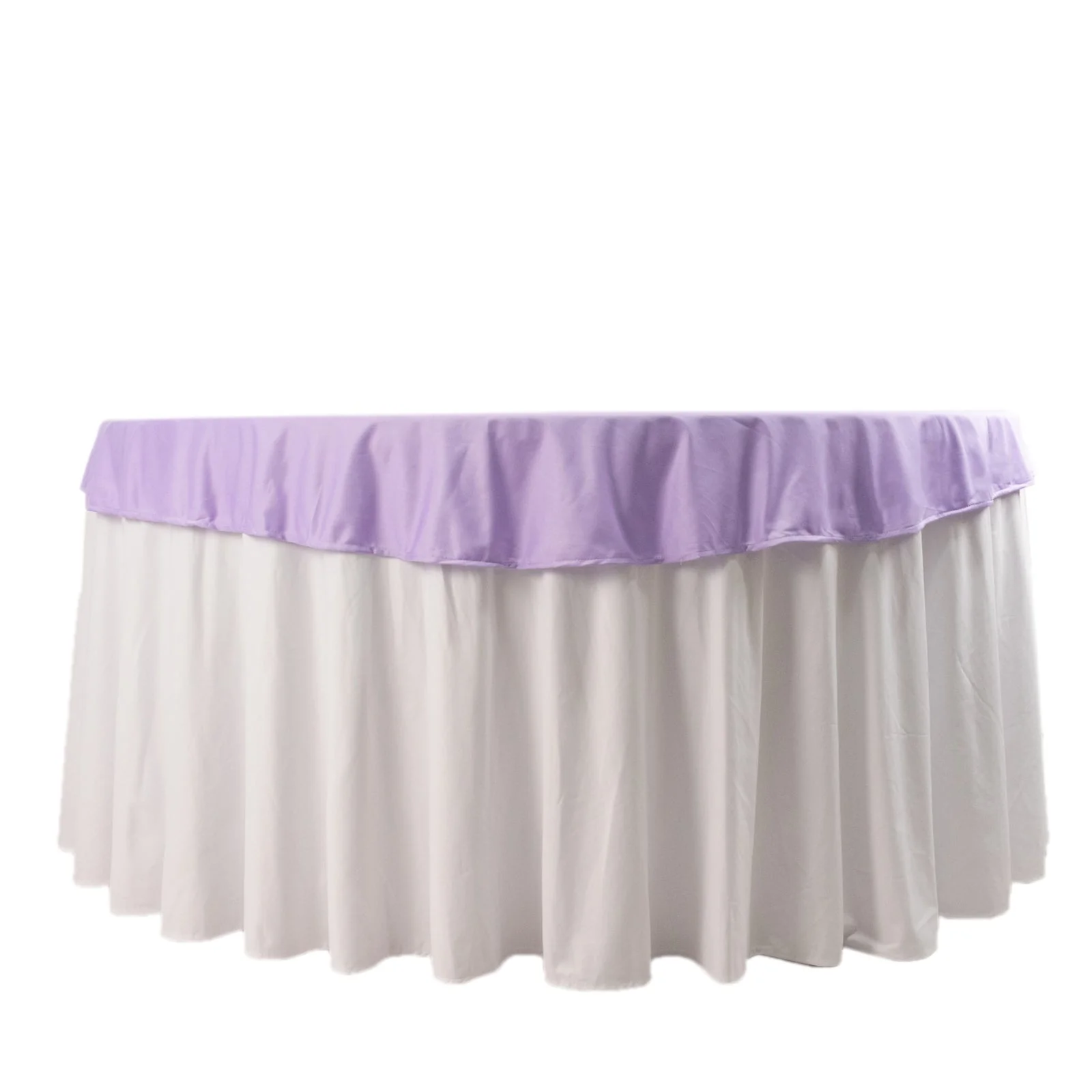 Scuba Round Tablecloth 70" Lavender Lilac - Wrinkle Free Table Cover - Image 6