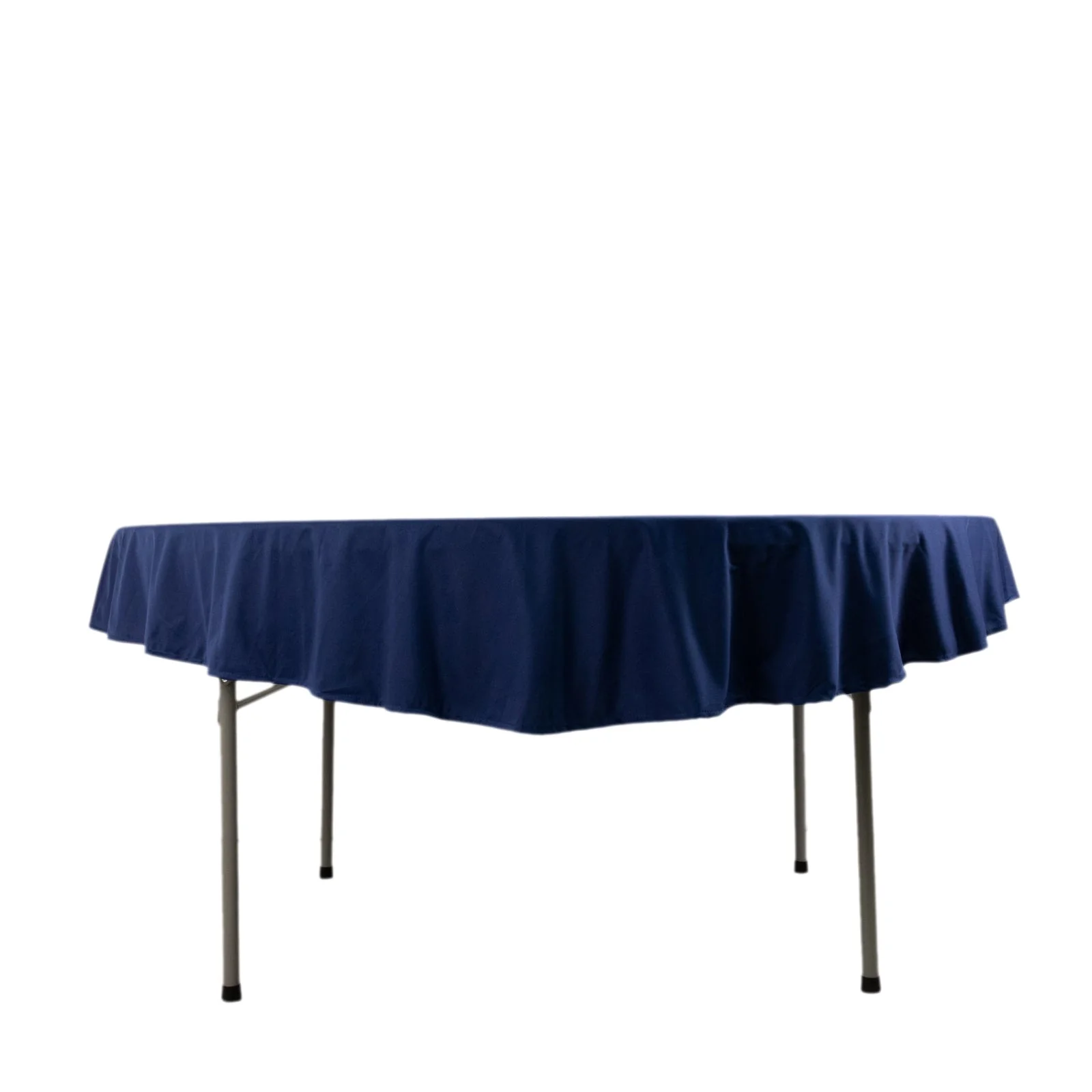 Scuba Round Tablecloth 70" Navy Blue - Wrinkle Free Table Cover - Image 7