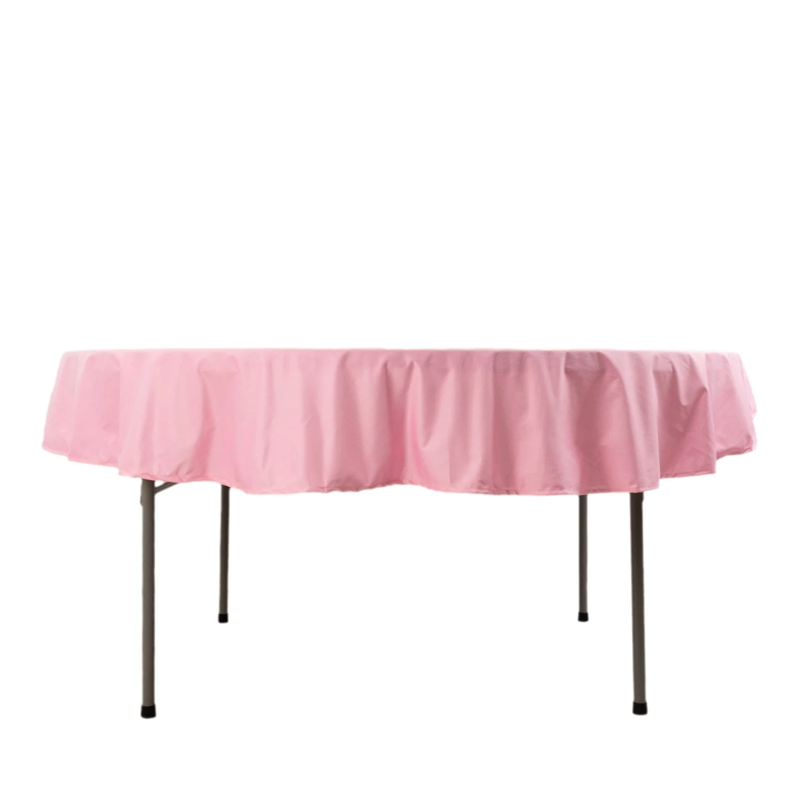 Scuba Round Tablecloth 70" Pink - Wrinkle Free Table Cover - Image 8