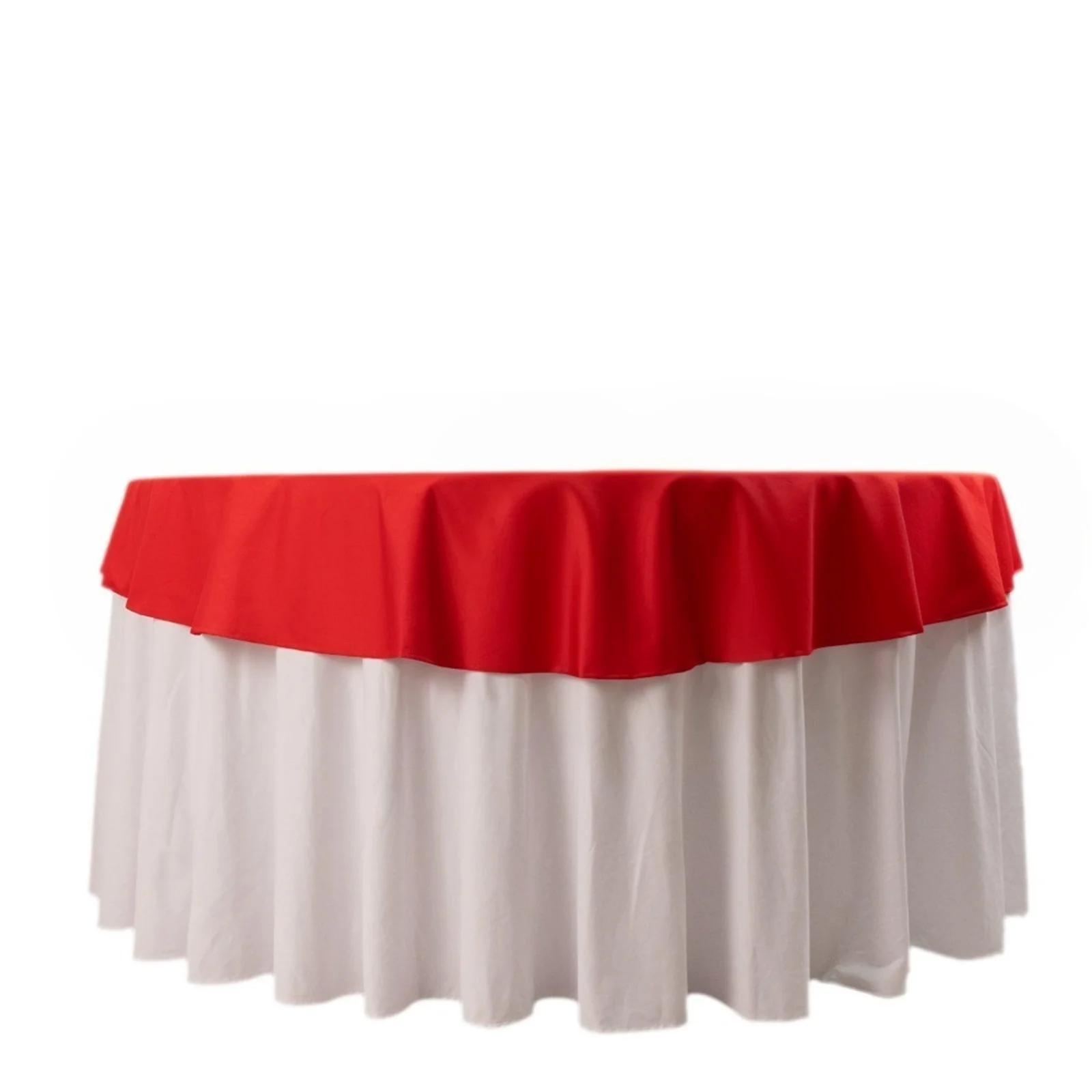 Scuba Round Tablecloth 70" Red - Wrinkle Free Table Cover - Image 10