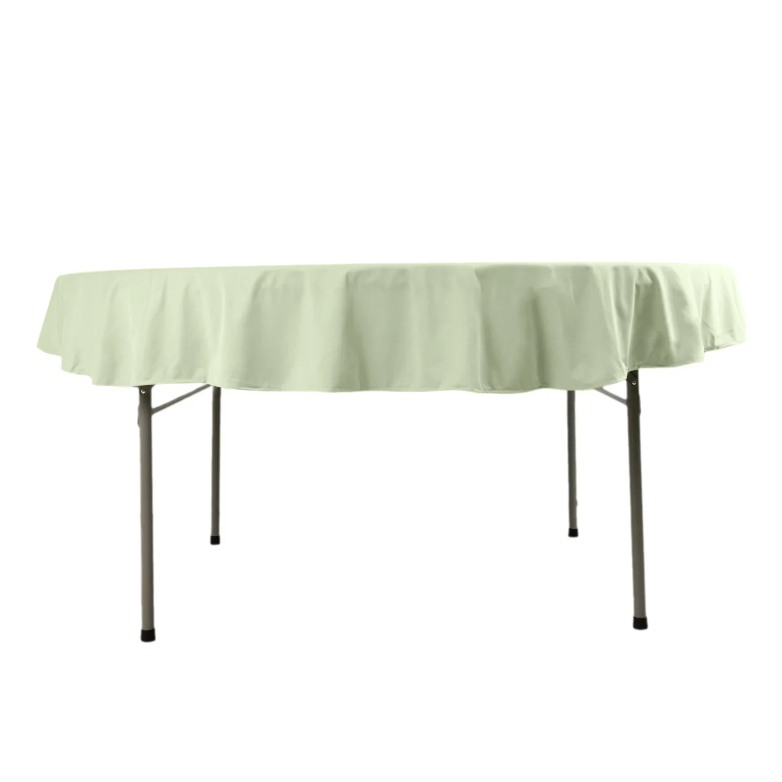 Scuba Round Tablecloth 70" Sage Green - Wrinkle Free Table Cover - Image 8