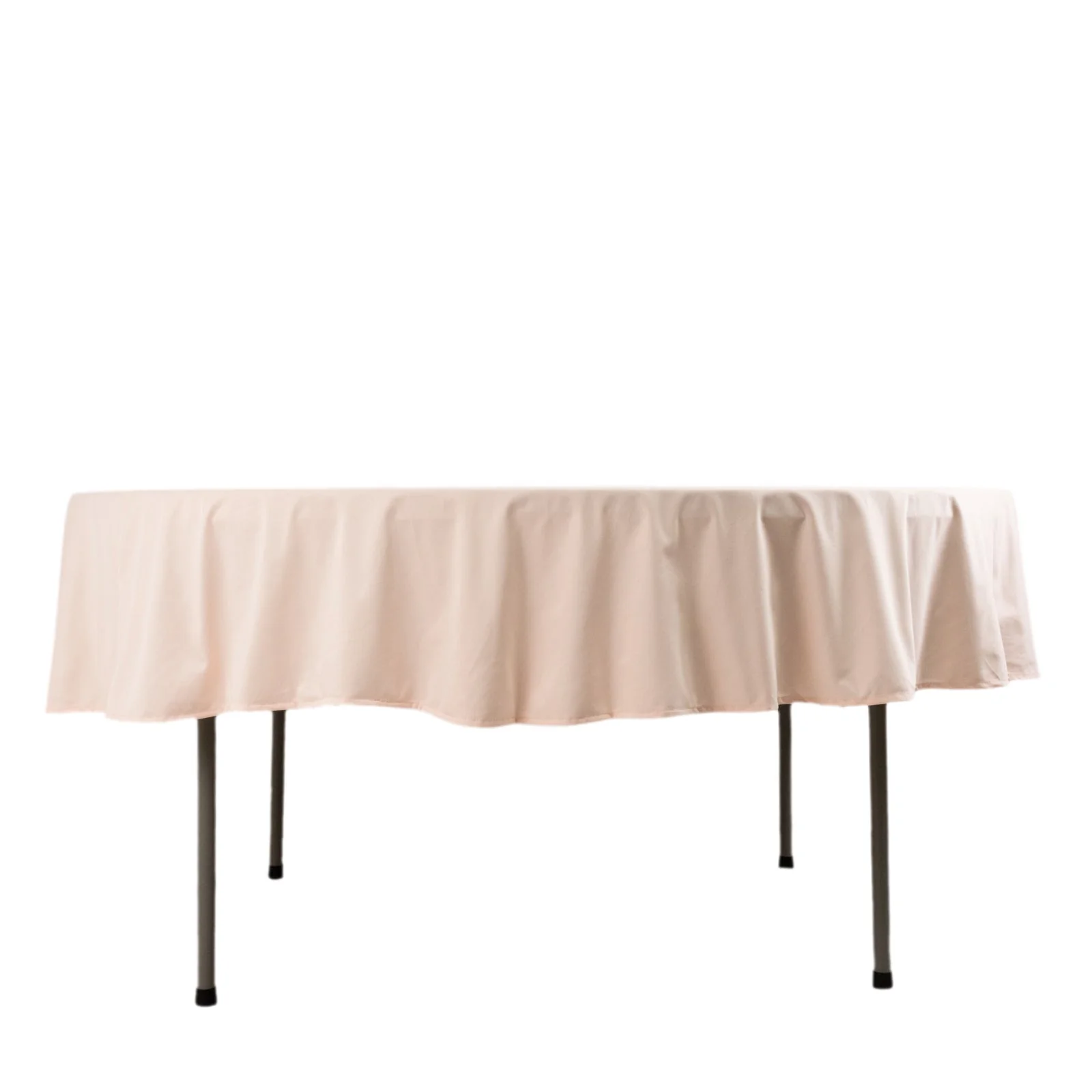 Scuba Round Tablecloth 90" Blush - Wrinkle Free Table Cover - Image 8