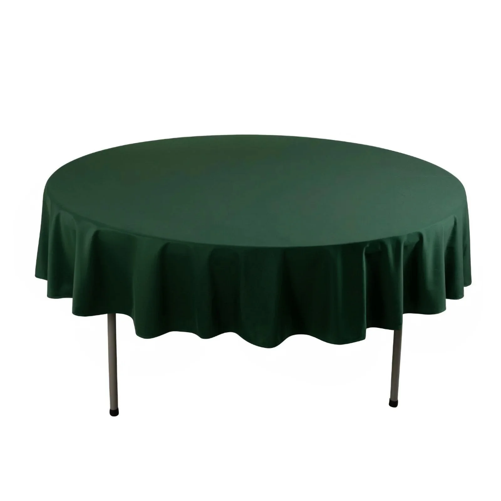 Scuba Round Tablecloth 90" Hunter Emerald Green - Wrinkle Free Table Cover - Image 10