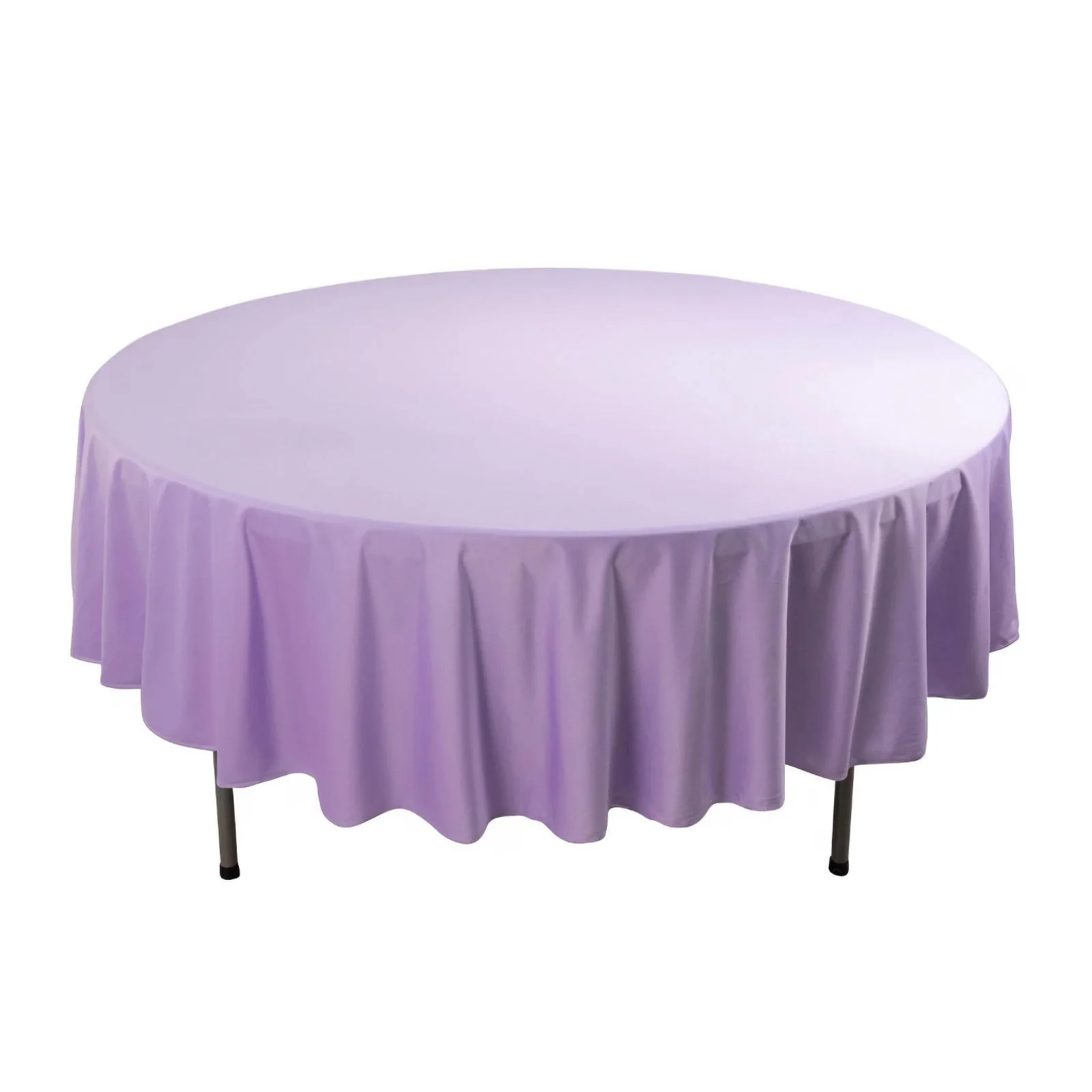 Scuba Round Tablecloth 90" Lavender Lilac - Wrinkle Free Table Cover - Image 7