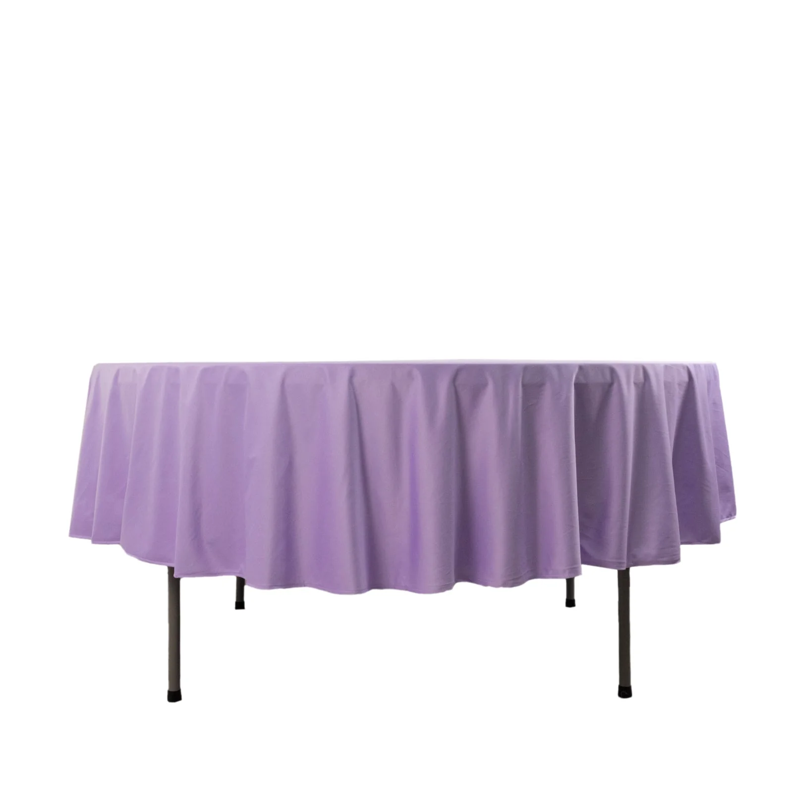 Scuba Round Tablecloth 90" Lavender Lilac - Wrinkle Free Table Cover - Image 8