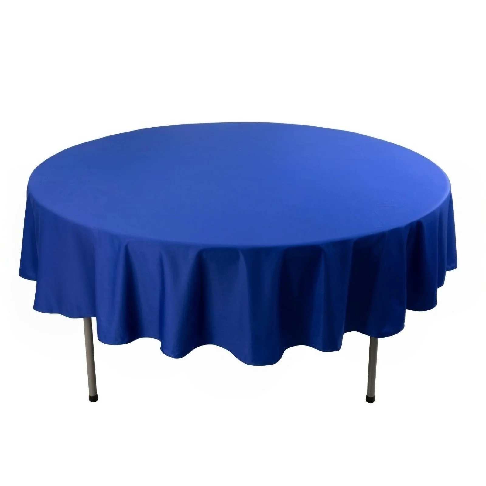 Scuba Round Tablecloth 90" Royal Blue - Wrinkle Free Table Cover - Image 8
