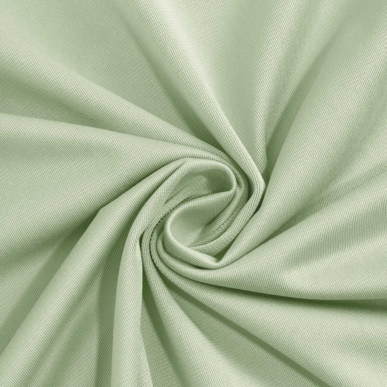 Scuba Round Tablecloth 90" Sage Green - Wrinkle Free Table Cover - Image 9