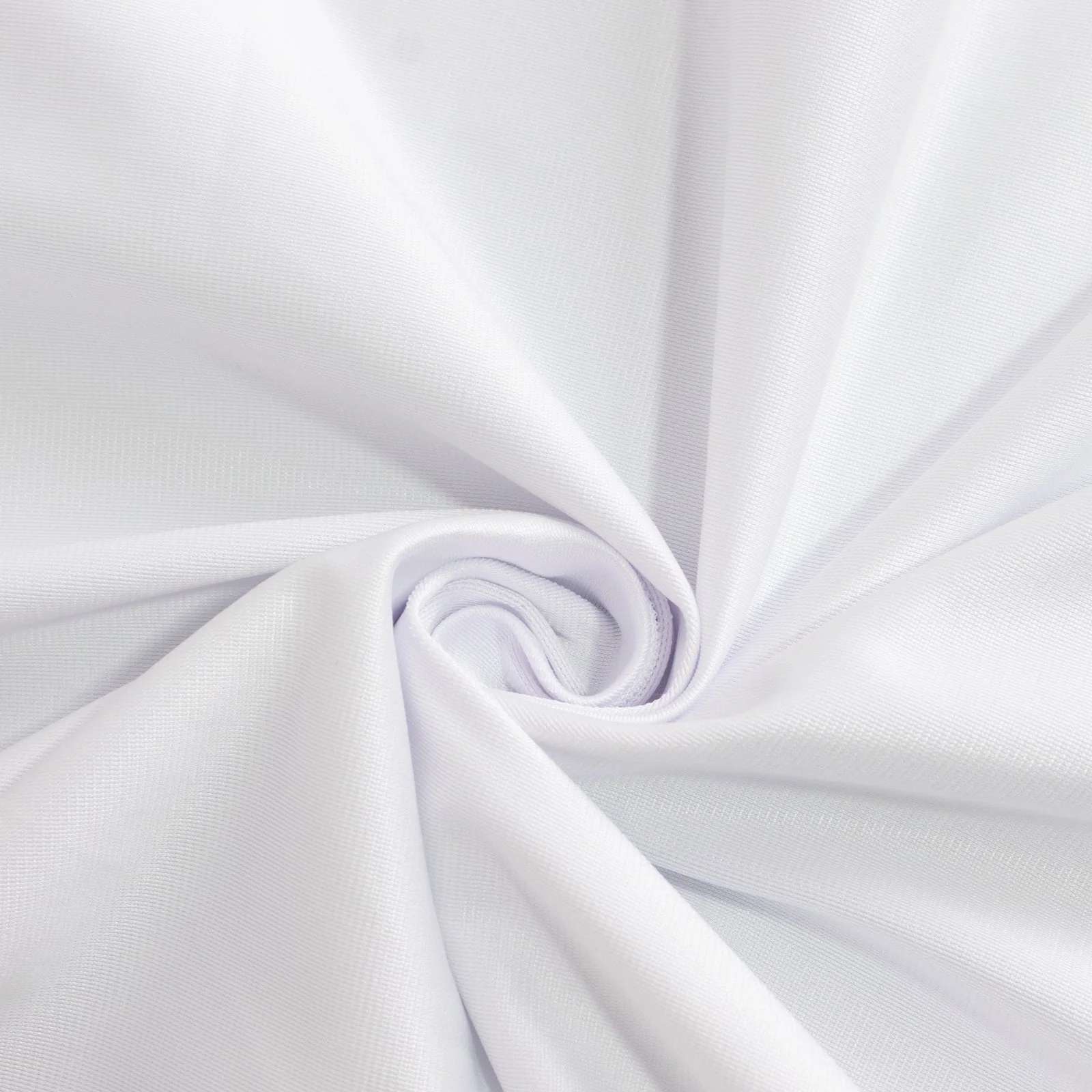 Scuba Round Tablecloth 90" White - Wrinkle Free & Stain Resistant Sophisticated Table Cover - Image 10