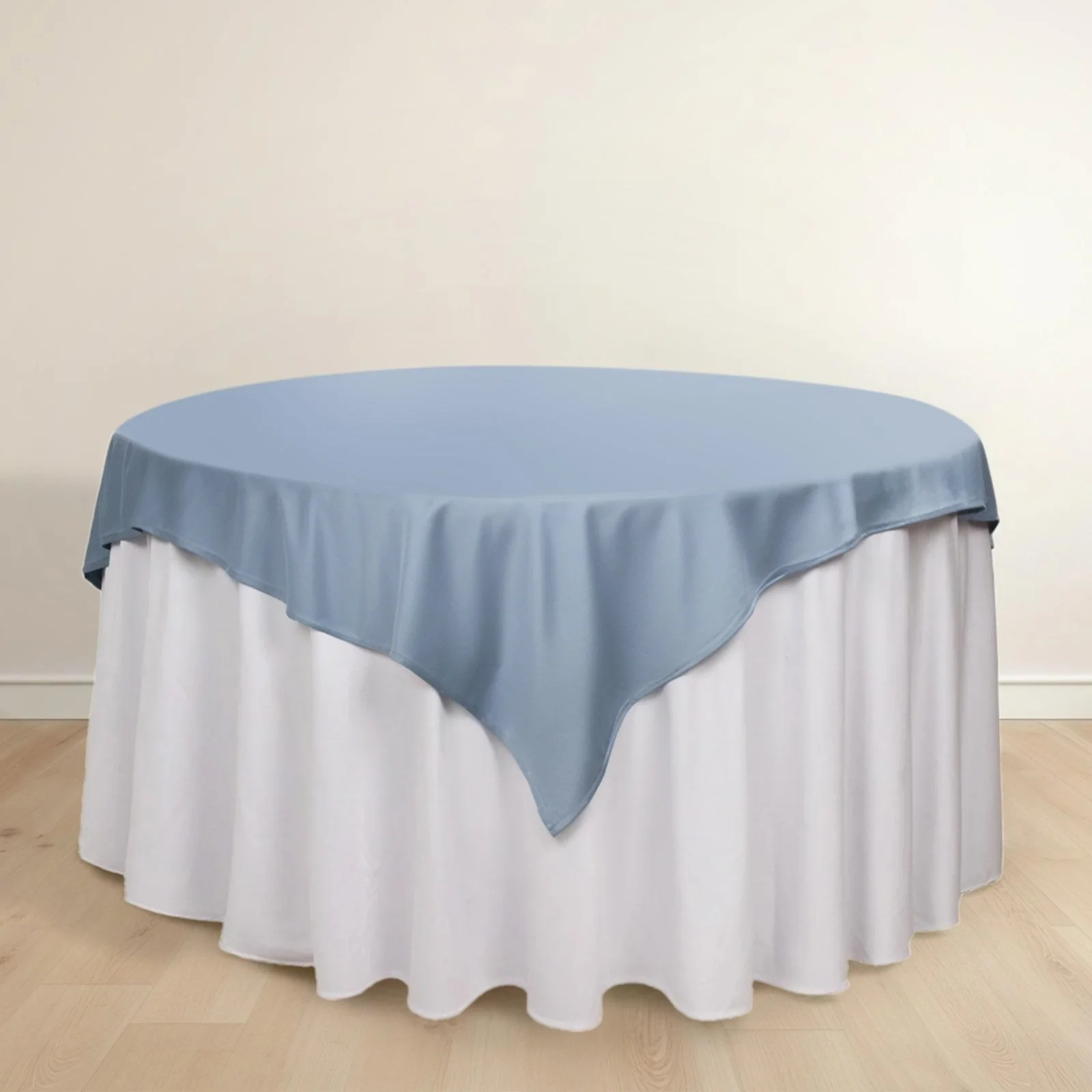 Scuba Square Table Overlay 70"x70" Dusty Blue - Wrinkle Free & Stain Resistant Table Topper