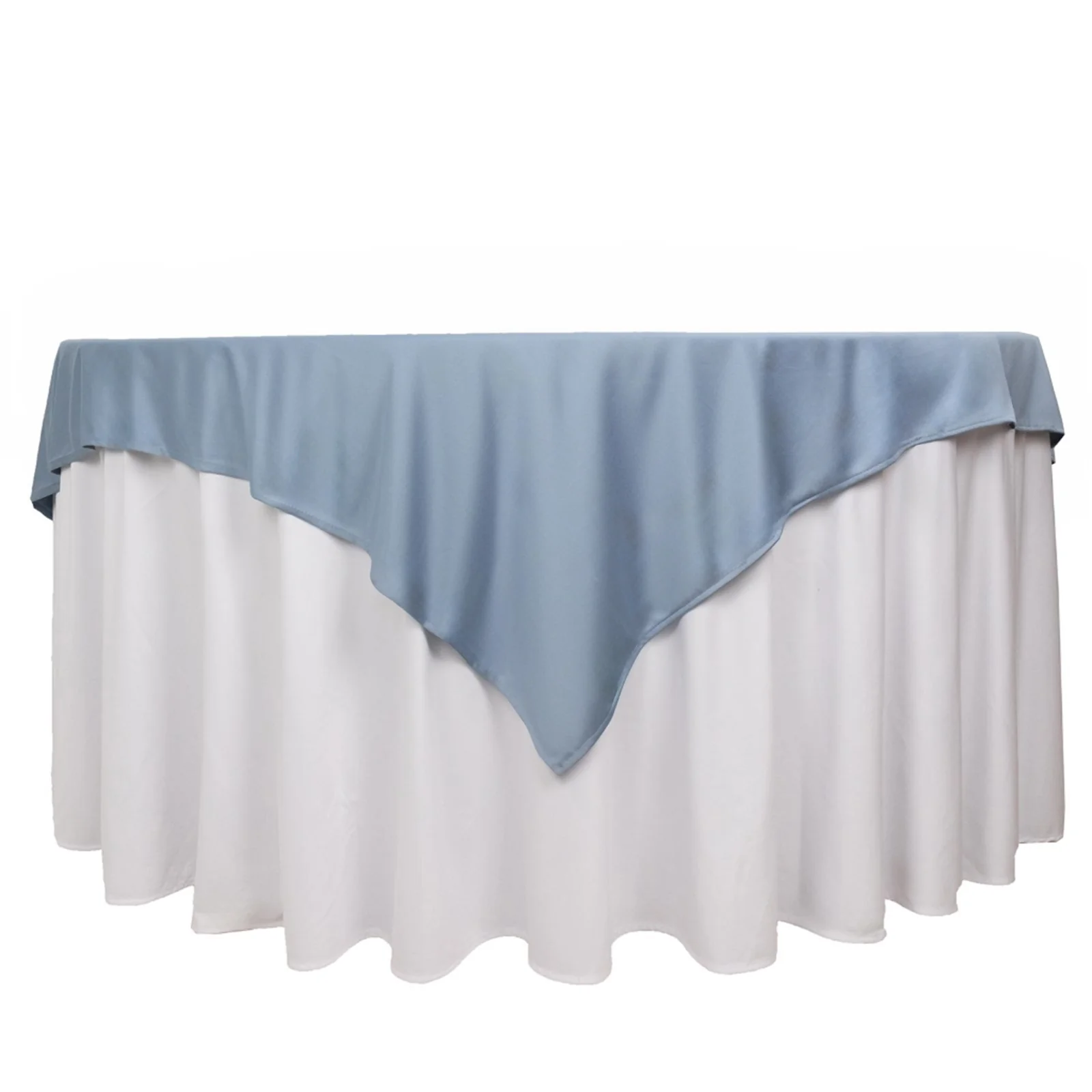 Scuba Square Table Overlay 70"x70" Dusty Blue - Wrinkle Free & Stain Resistant Table Topper - Image 7