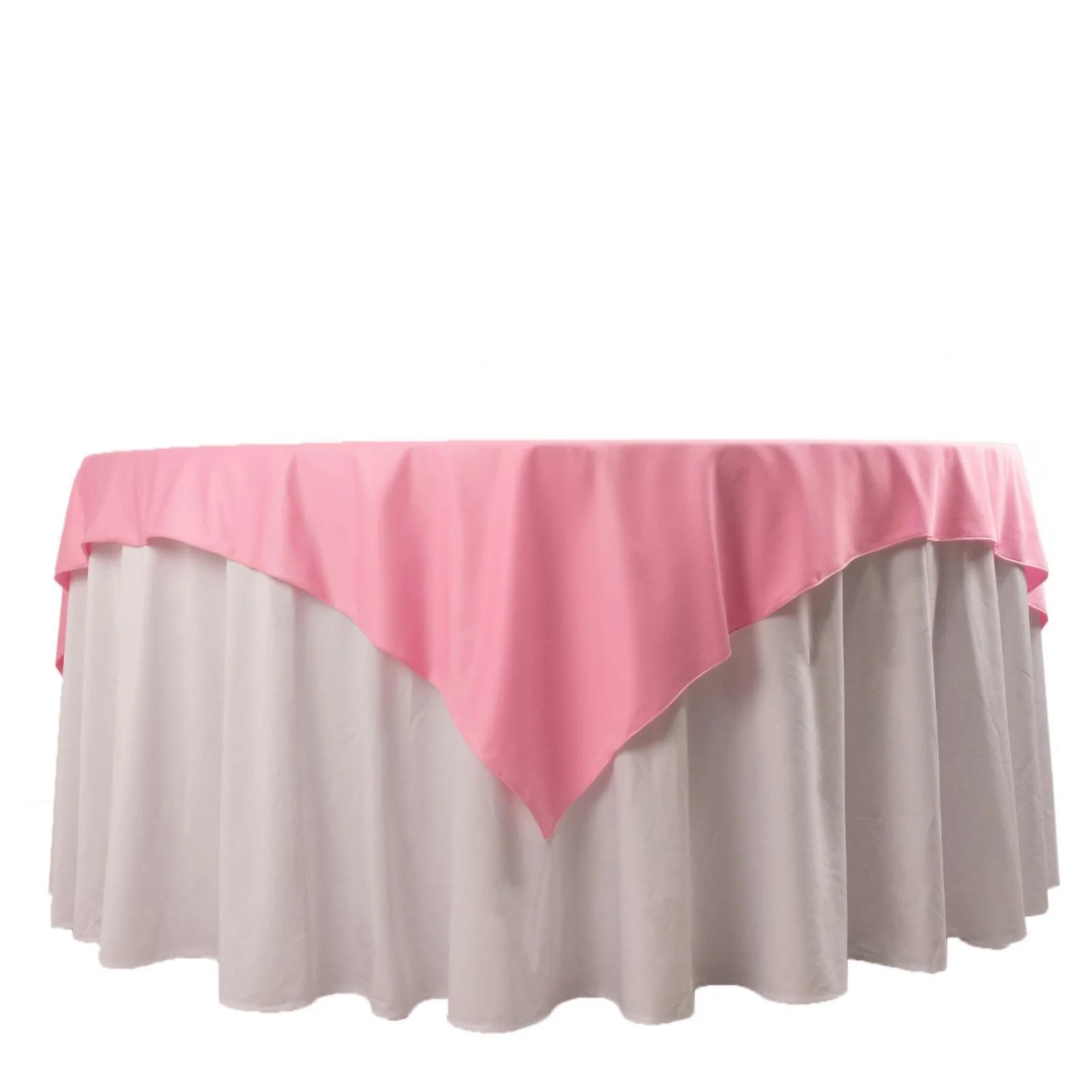 Scuba Square Table Overlay 70"x70" Pink - Wrinkle Free & Stain Resistant Table Topper - Image 5
