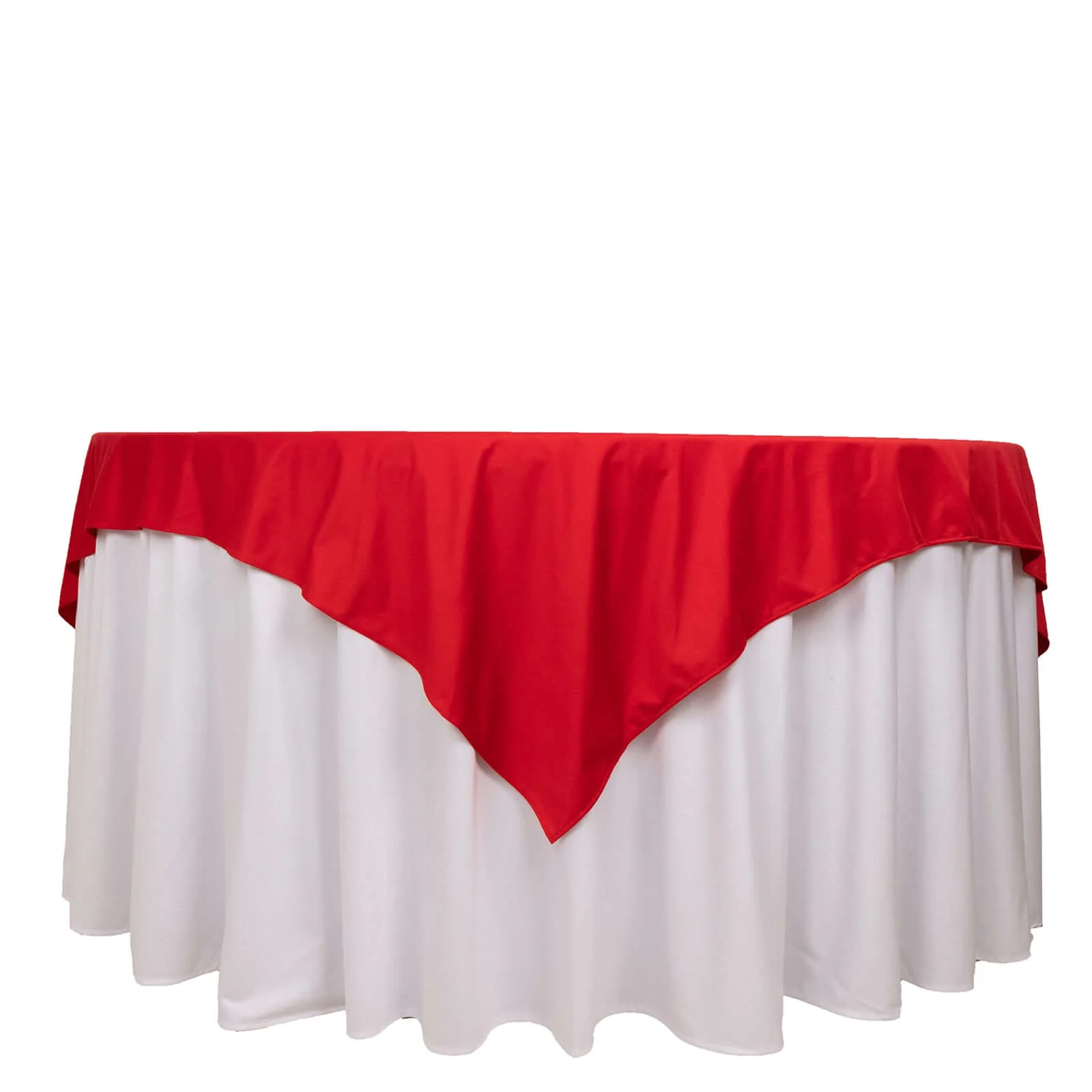 Scuba Square Table Overlay 70"x70" Red - Wrinkle Free & Stain Resistant Table Topper - Image 6