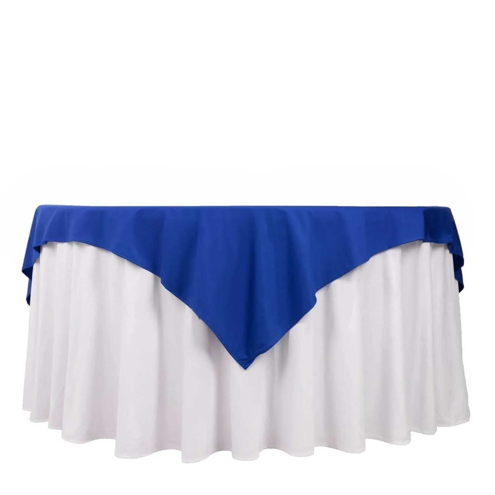 Scuba Square Table Overlay 70"x70" Royal Blue - Wrinkle Free & Stain Resistant Table Topper - Image 3