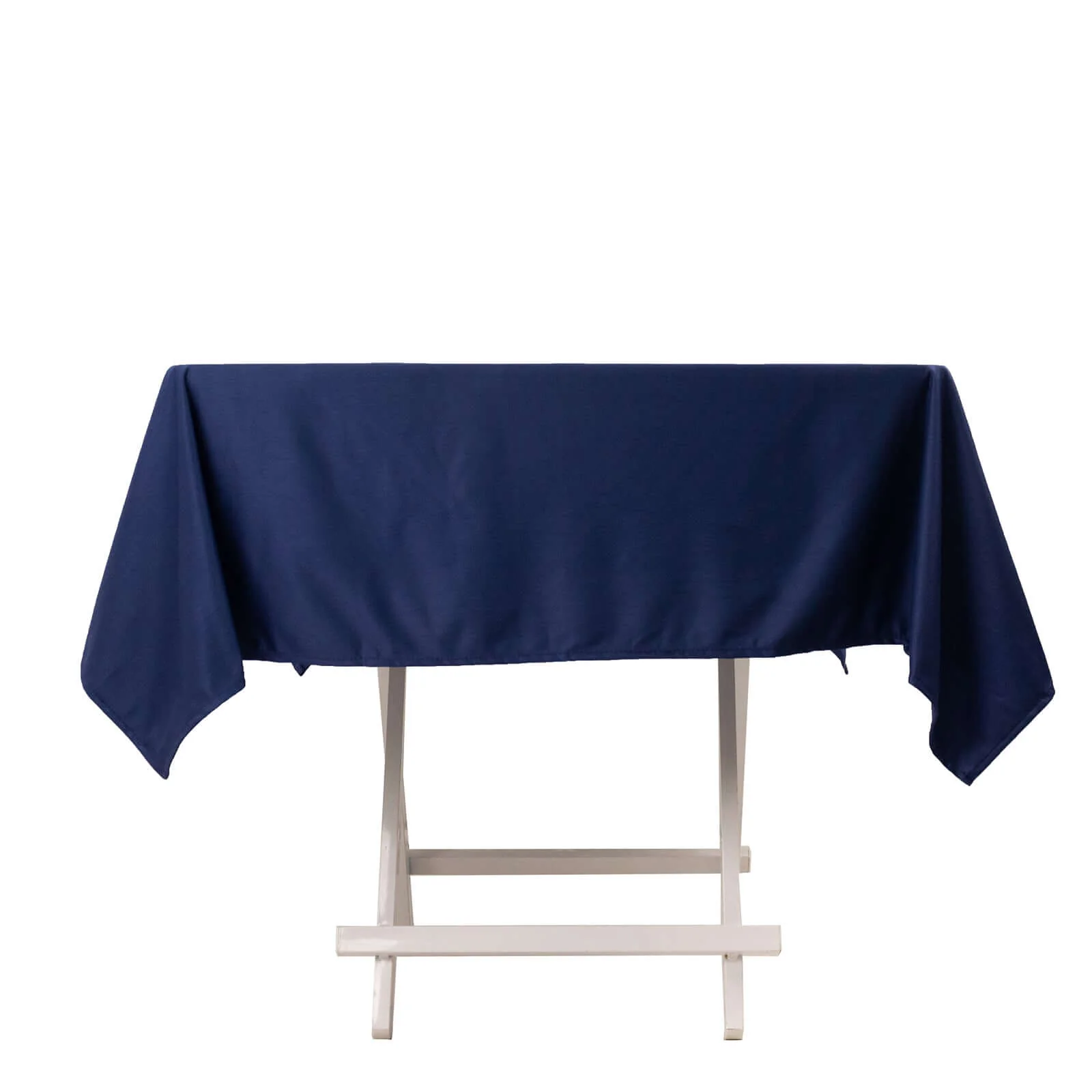 Scuba Square Tablecloth 54"x54" Navy Blue - Wrinkle Free Table Cover - Image 6