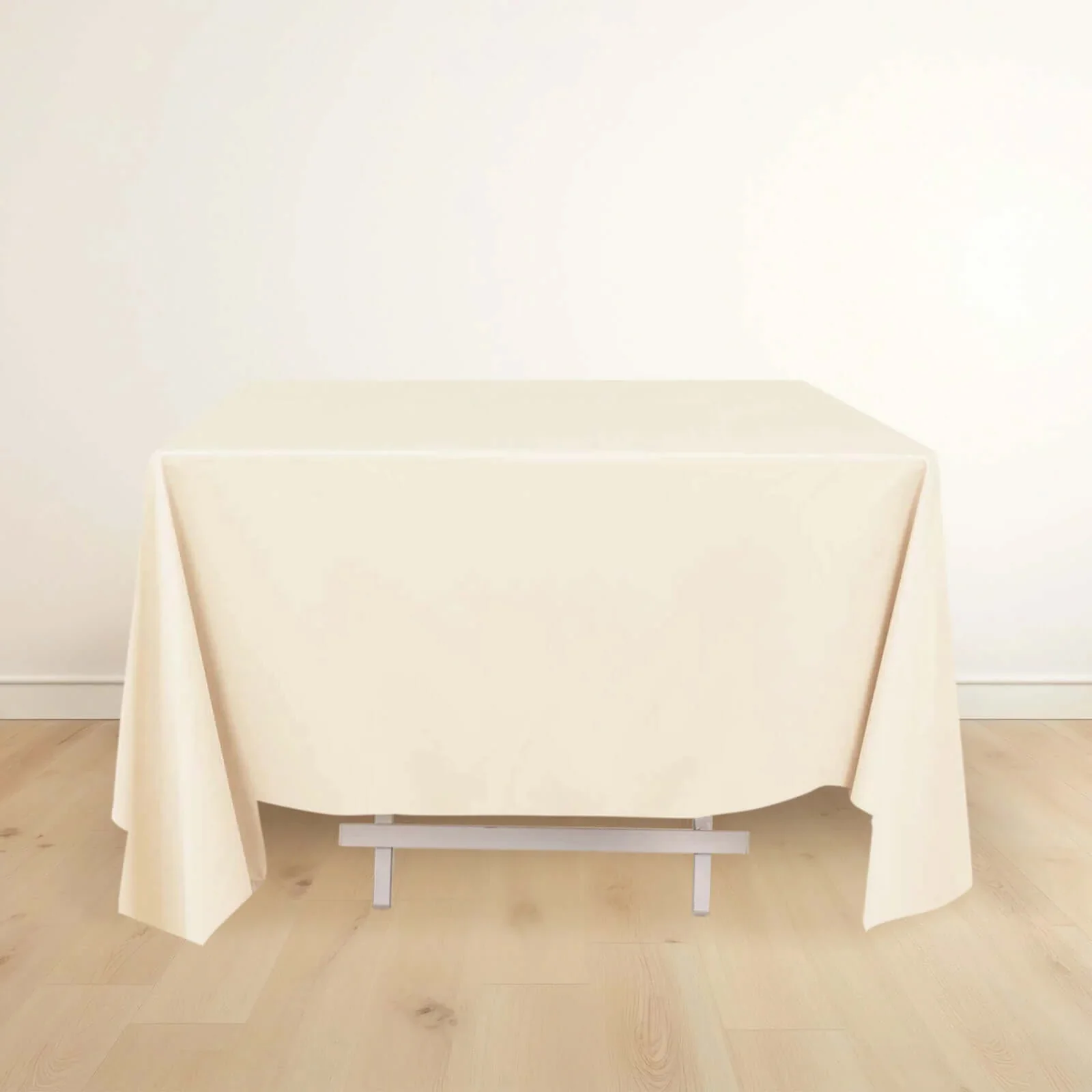 Scuba Square Tablecloth 70"x70" Beige - Wrinkle Free Table Cover