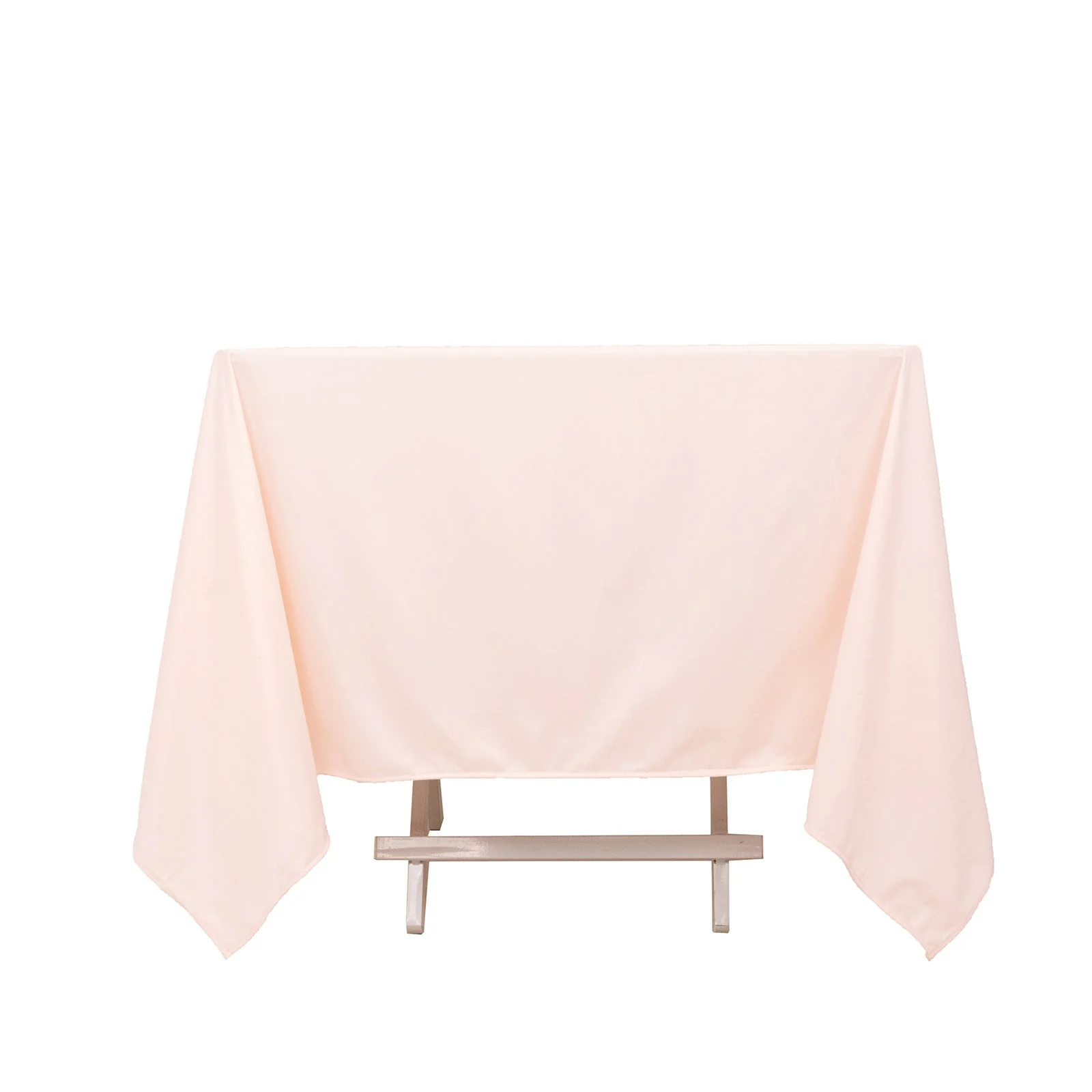 Scuba Square Tablecloth 70"x70" Blush - Wrinkle Free Table Cover - Image 6