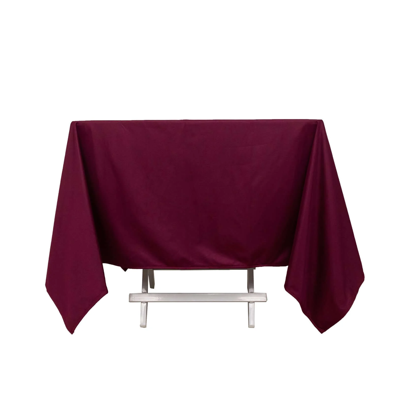 Scuba Square Tablecloth 70"x70" Burgundy - Wrinkle Free Table Cover - Image 6
