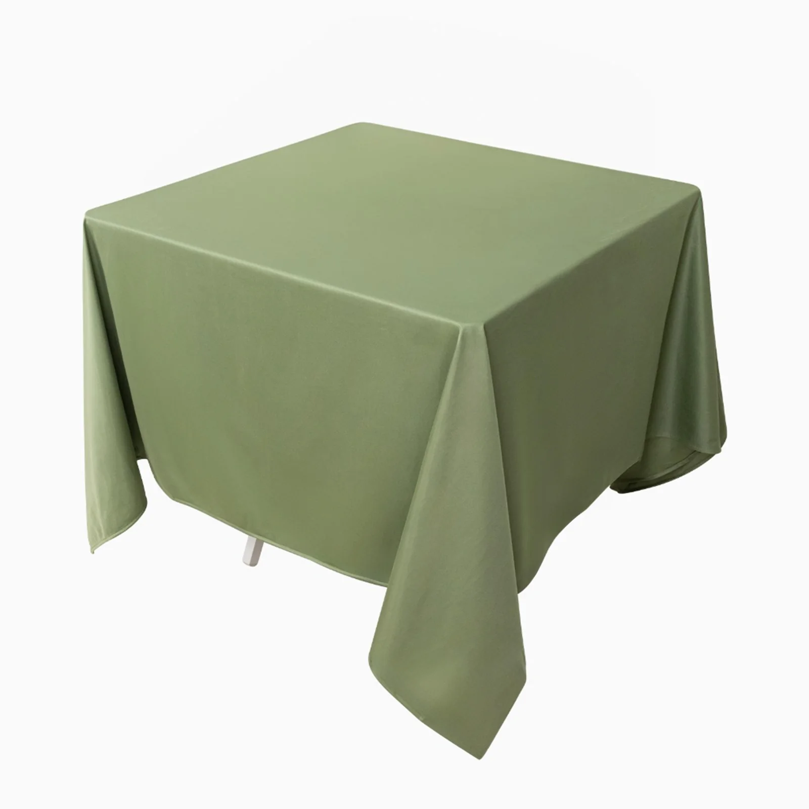 Scuba Square Tablecloth 70"x70" Dusty Sage Green - Wrinkle Free Table Cover - Image 5