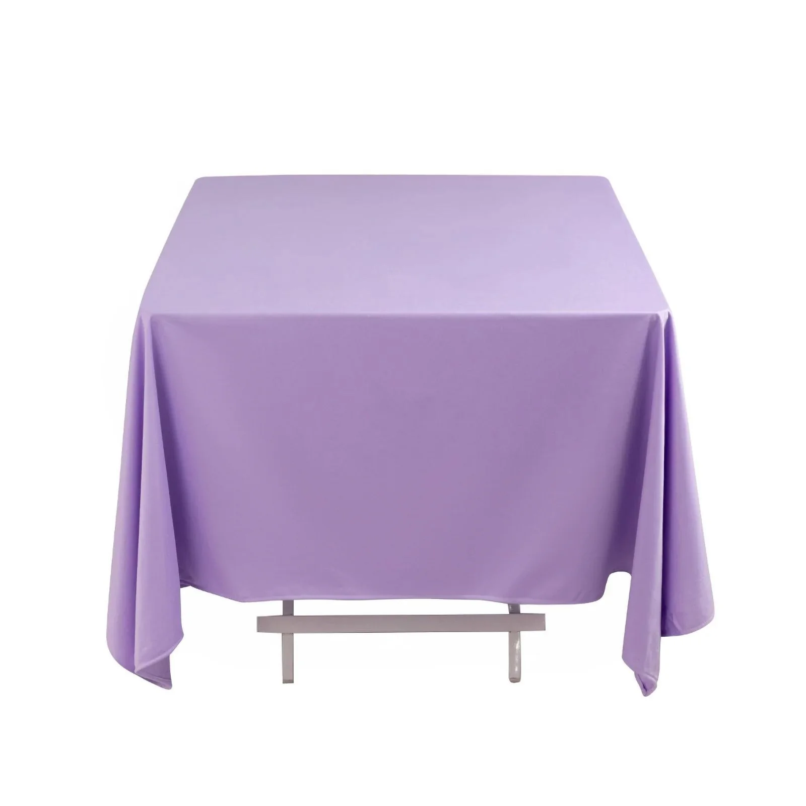 Scuba Square Tablecloth 70"x70" Lavender Lilac - Wrinkle Free Table Cover - Image 3