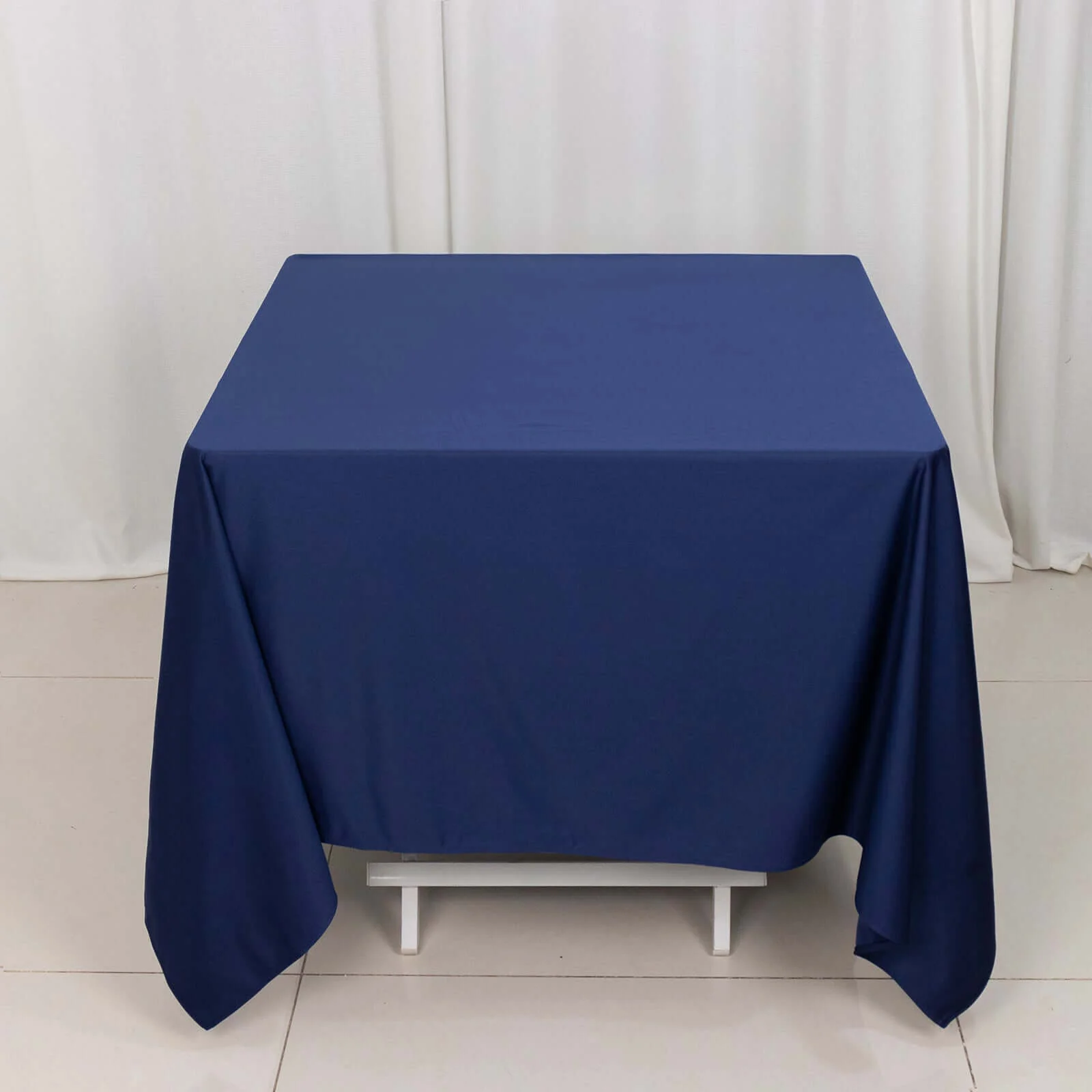 Scuba Square Tablecloth 70"x70" Navy Blue - Wrinkle Free Table Cover - Image 7
