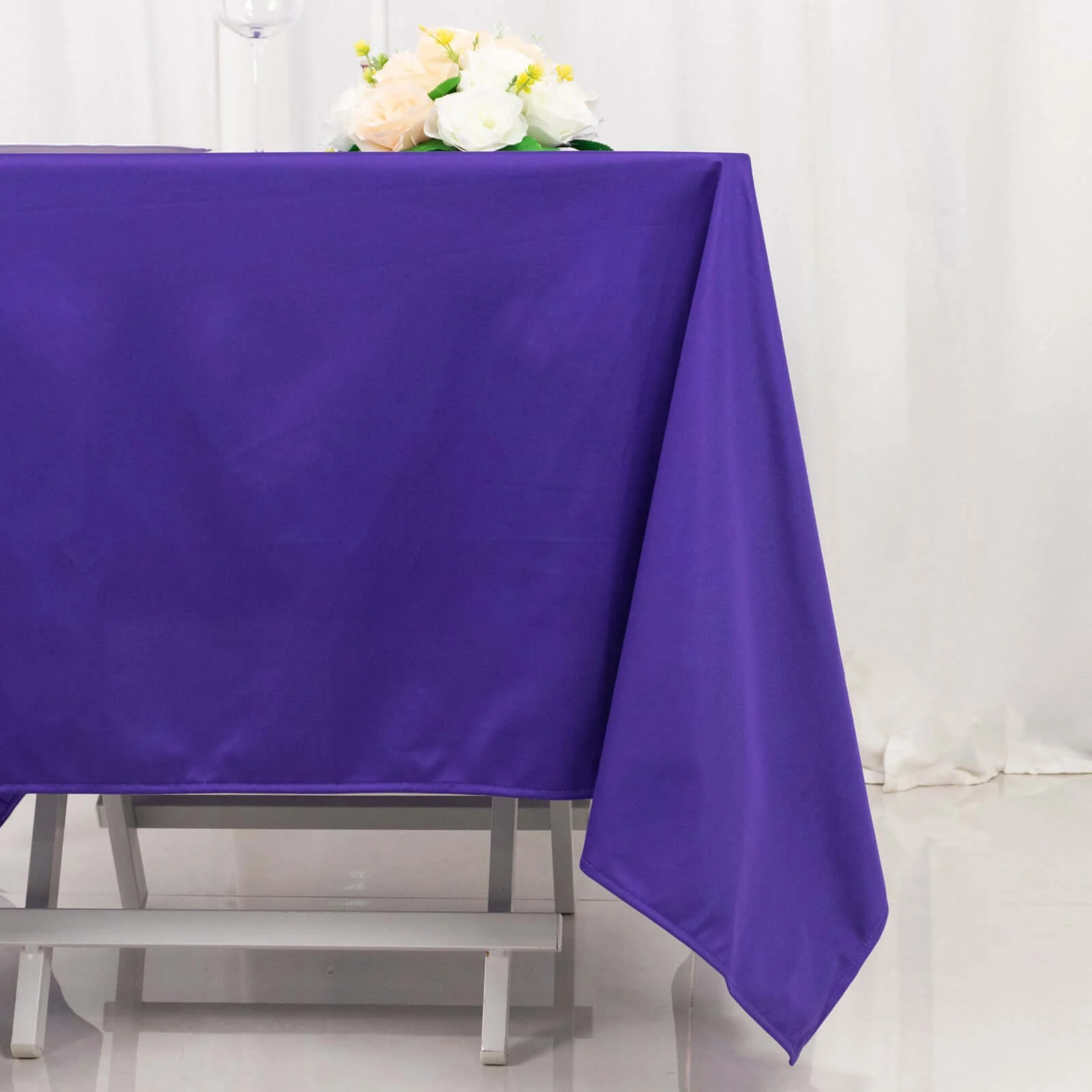 Scuba Square Tablecloth 70"x70" Purple - Wrinkle Free Table Cover - Image 2