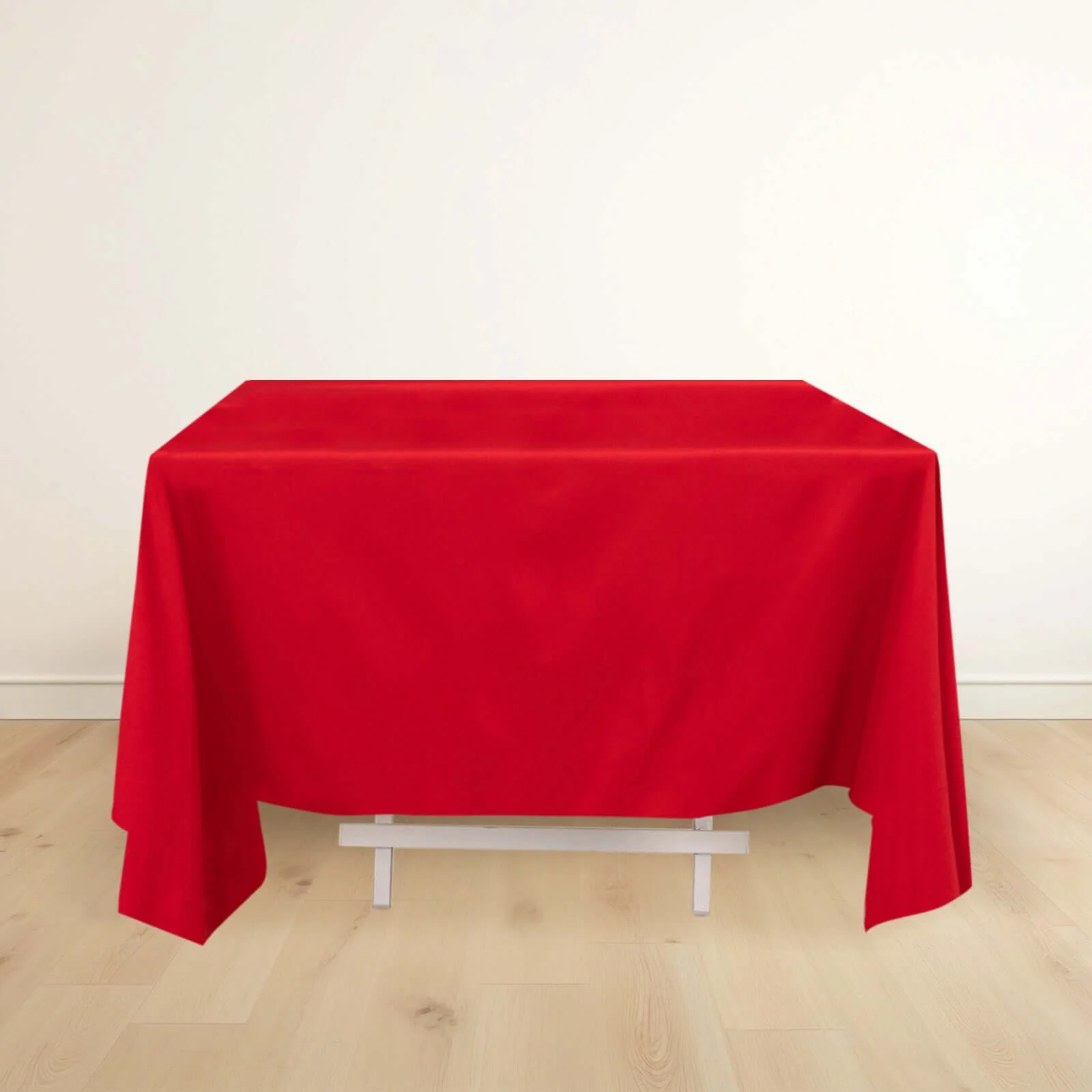 Scuba Square Tablecloth 70"x70" Red - Wrinkle Free Table Cover
