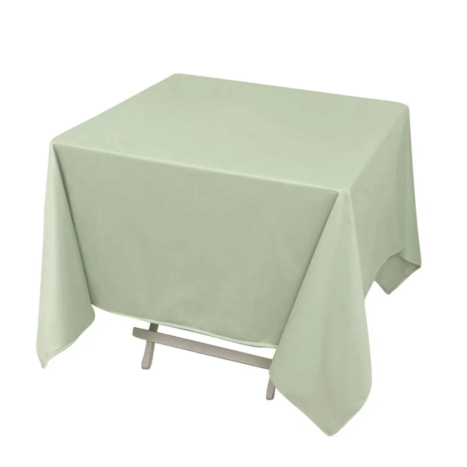 Scuba Square Tablecloth 70"x70" Sage Green - Wrinkle Free Table Cover - Image 3