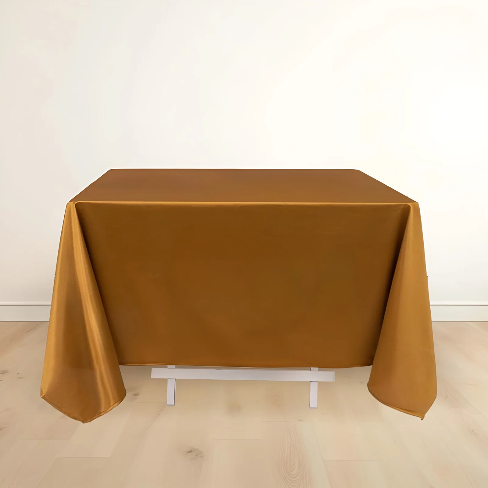 Scuba Square Tablecloth 70"x70" Shimmer Gold - Wrinkle Free & Stain Resistant Table Cover