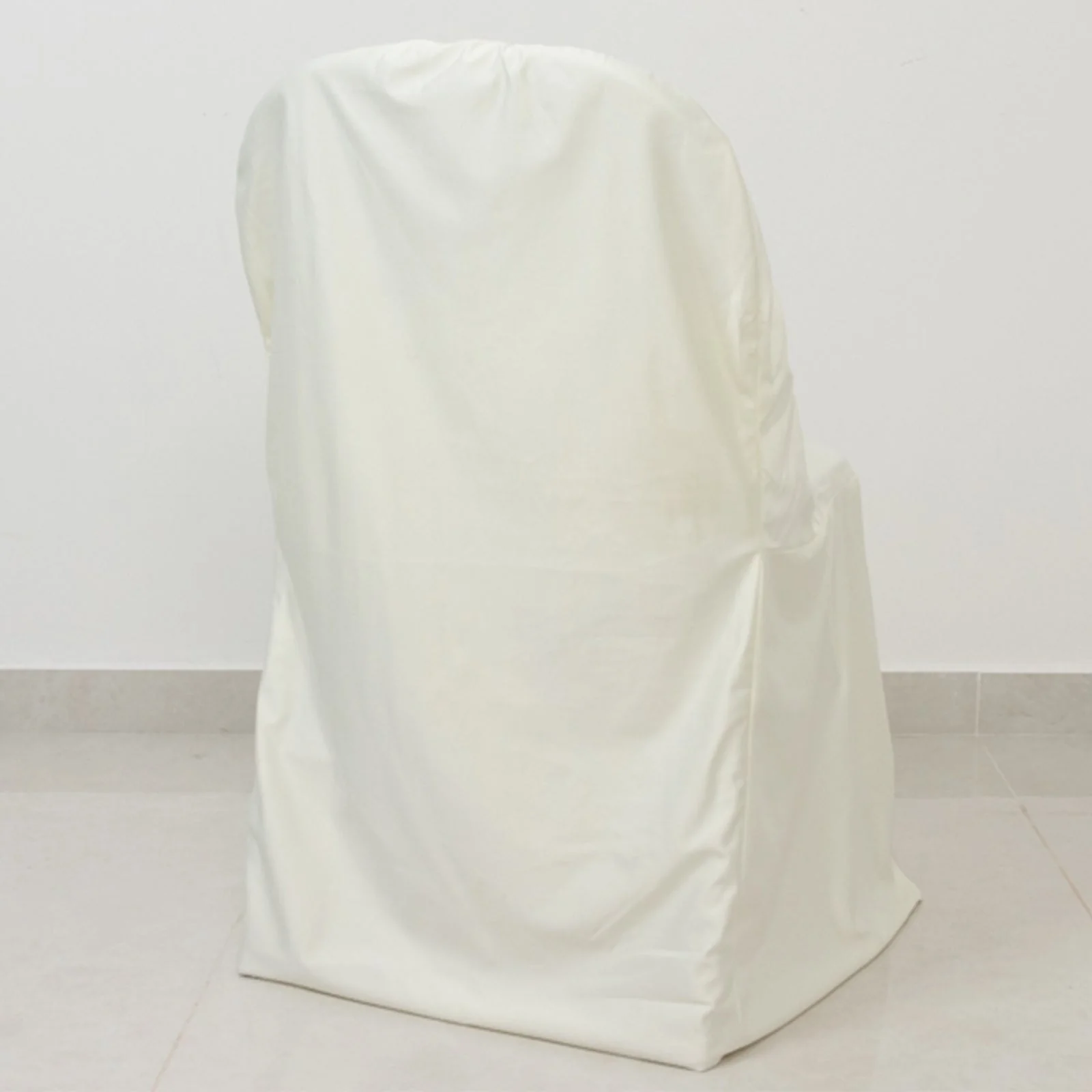 Scuba Stretch Folding Chair Cover Ivory - Wrinkle Free & Durable Slipcover - Image 2