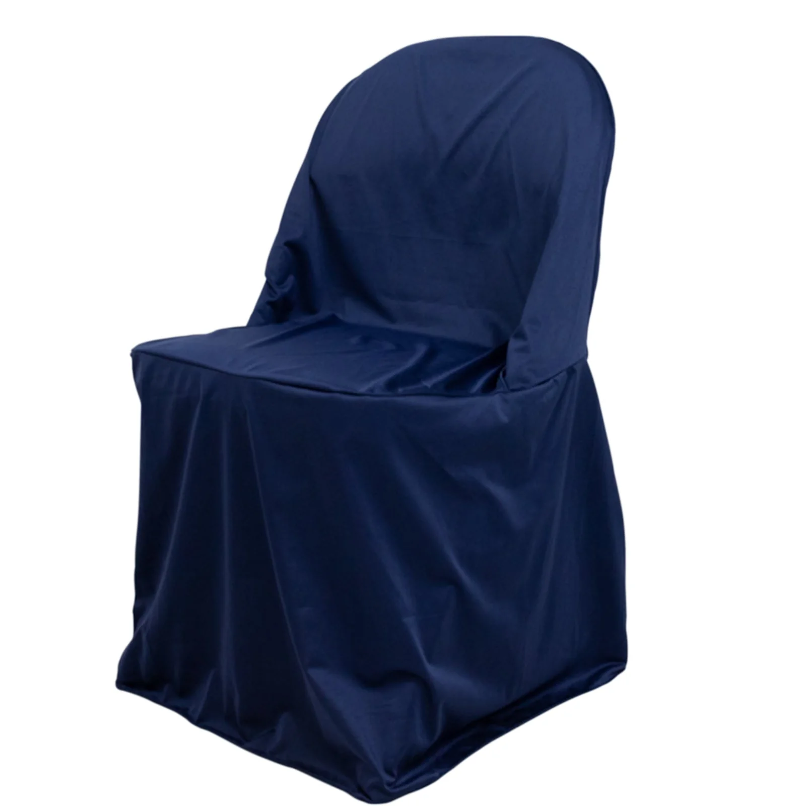 Scuba Stretch Folding Chair Cover Navy Blue - Wrinkle Free & Durable Slipcover - Image 3
