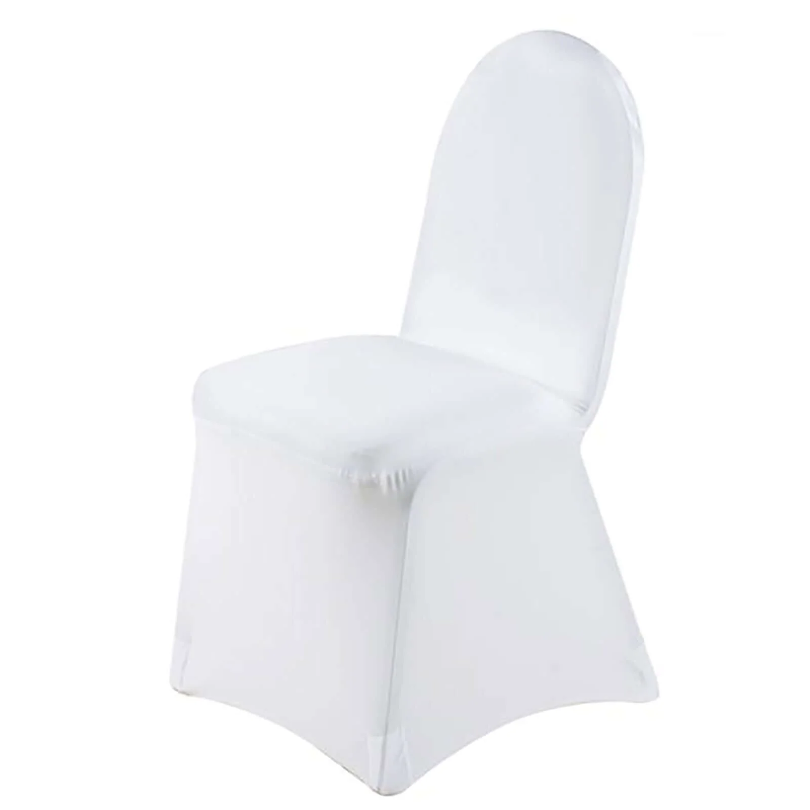 Premium Spandex Stretch Fitted Banquet Chair Cover 220GSM White with Foot Pockets - Sleek Durable Slipcover for Formal Events - Image 6