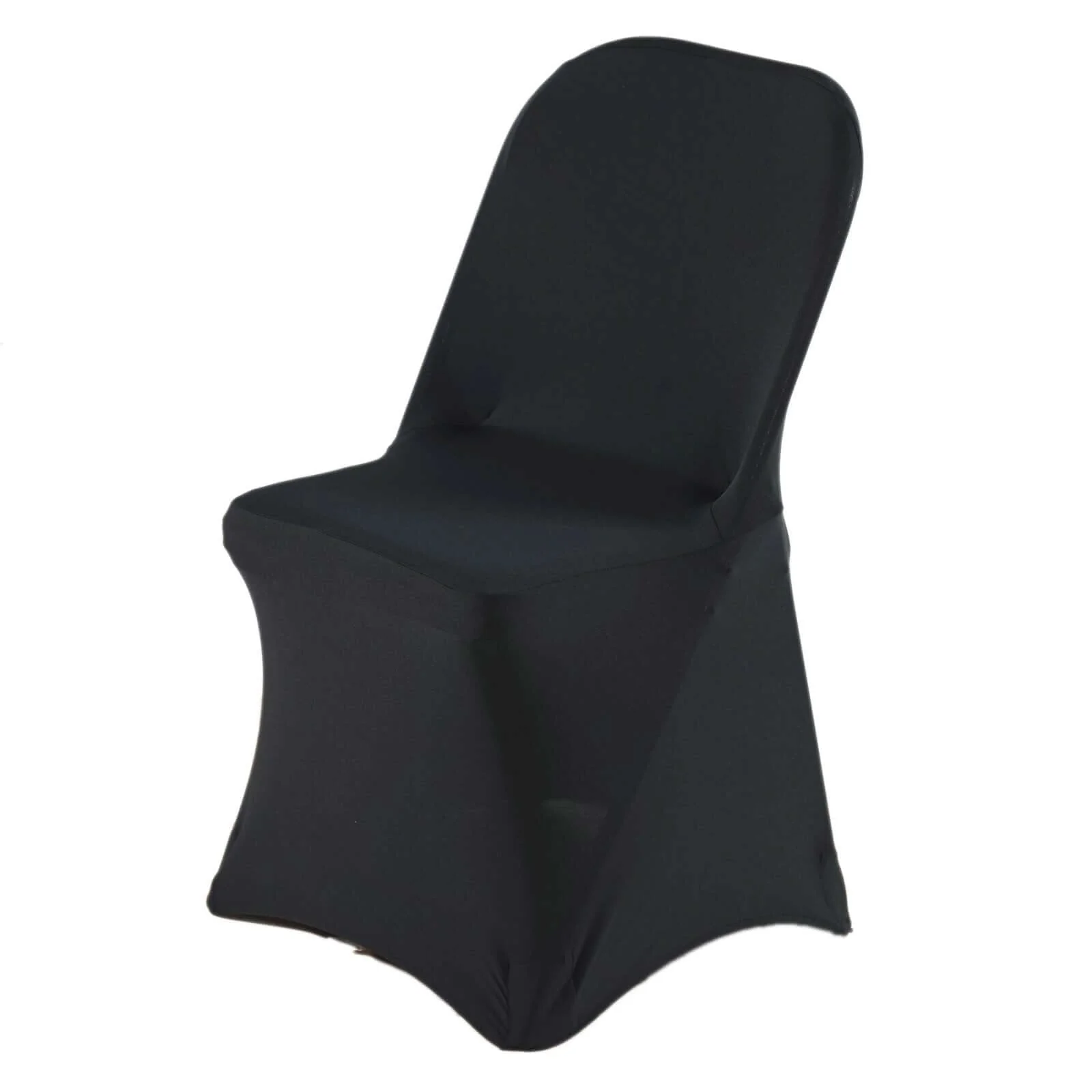 Premium Spandex Stretch Fitted Folding Chair Cover 220GSM Black with Foot Pockets - Durable Slipcover for Events - Image 6