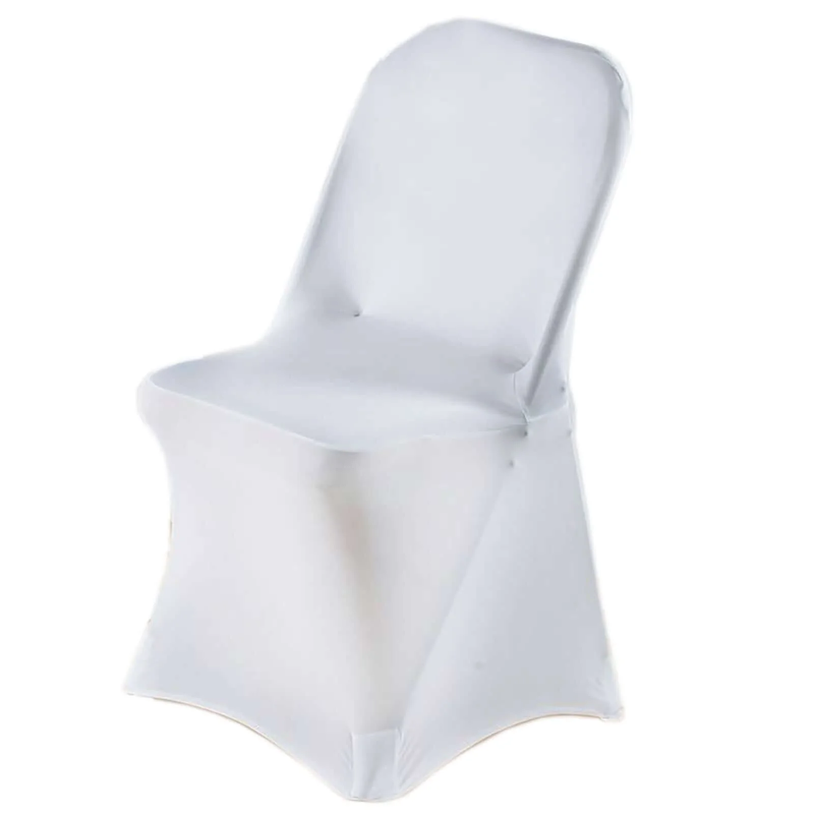 Premium Spandex Stretch Fitted Folding Chair Cover 220GSM White with Foot Pockets - Durable Slipcover - Image 6