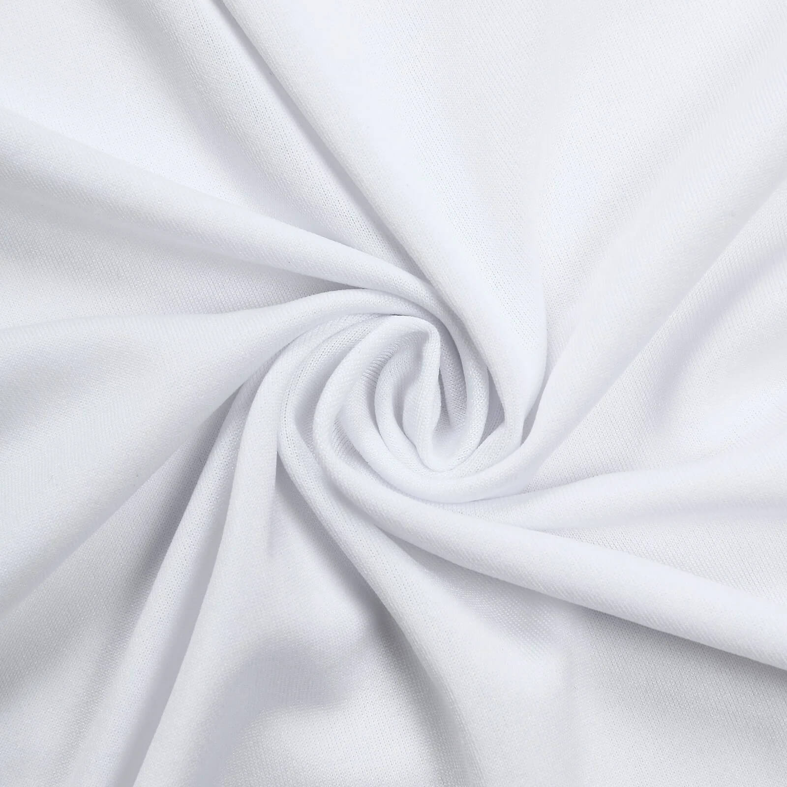 Premium Stretch Spandex Banquet Chair Cover White 160GSM with Foot Pockets - Fitted 3-Way Open Arch Slipcover - Image 9