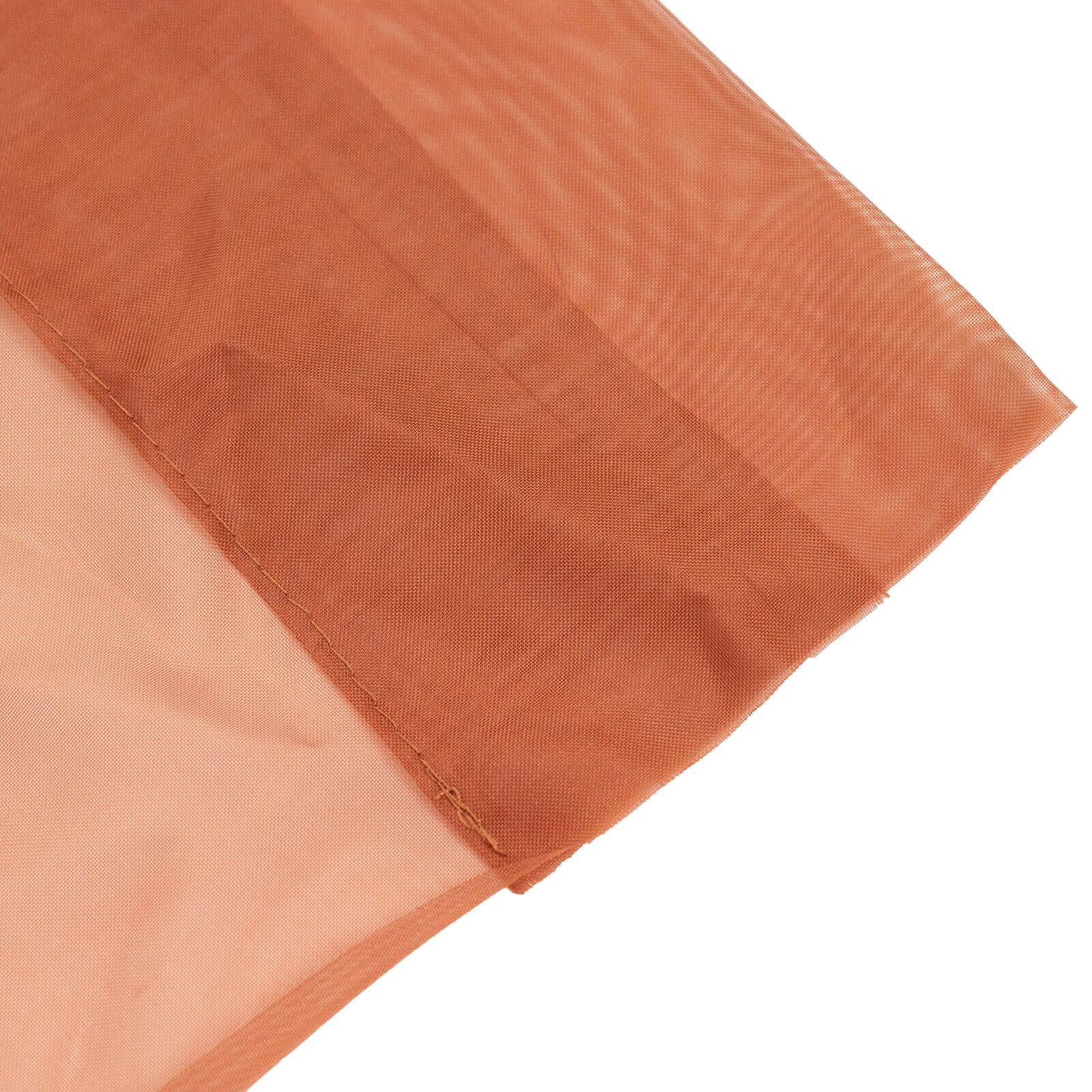 Terracotta (Rust) Chiffon Ceiling Drapery, Durable Flame Resistant Long Curtain Backdrop Panel With Rod Pocket 5ftx32ft - Image 7