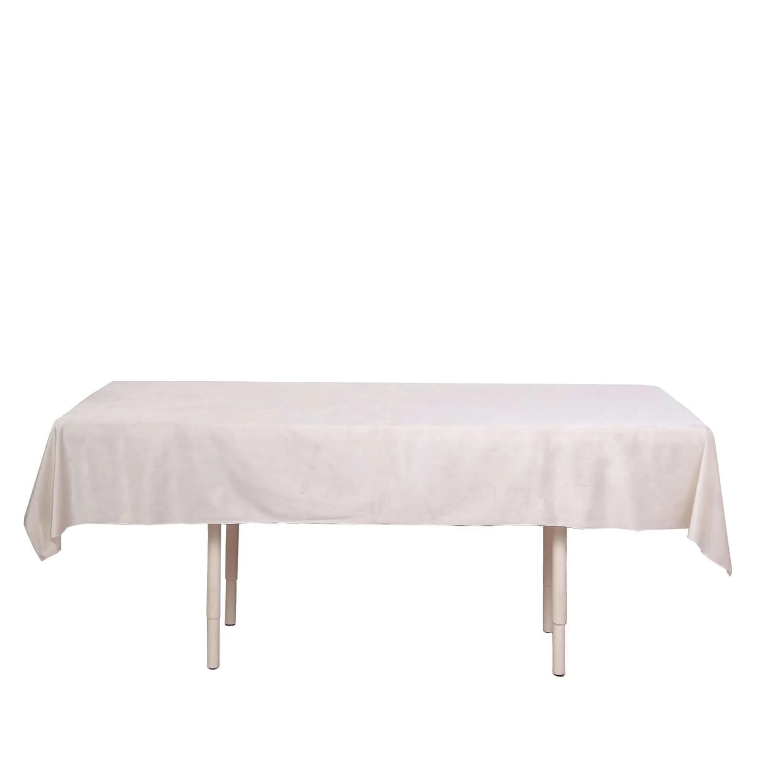 Premium Velvet Rectangle Tablecloth 60"x102" Ivory - Soft Textured Feel Reusable Table Cover - Image 6