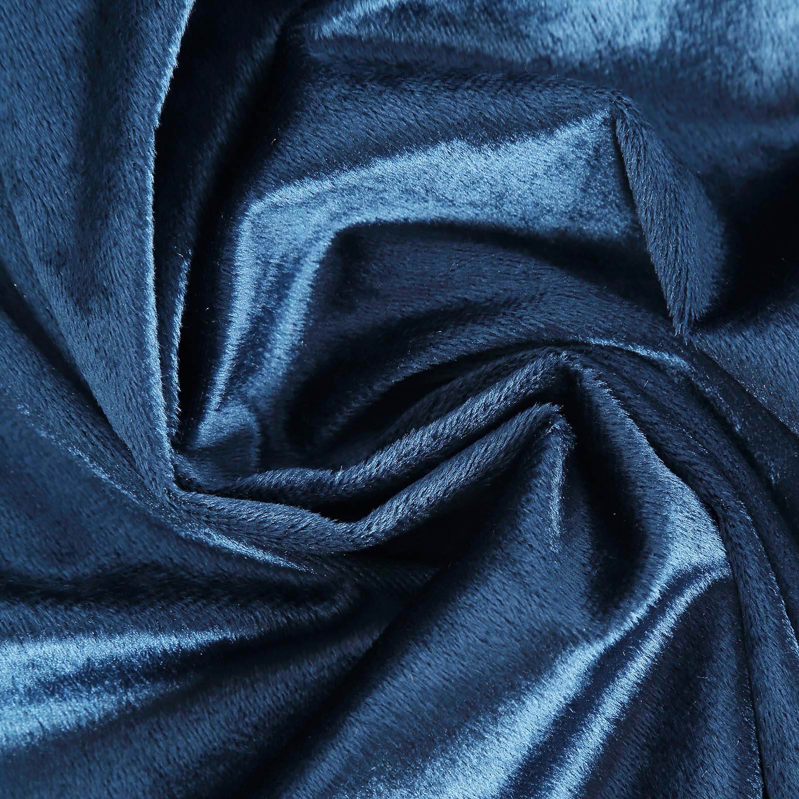 Premium Velvet Rectangle Tablecloth 90"x132" Navy Blue - Soft Textured Feel Reusable Seamless Table Cover - Image 8
