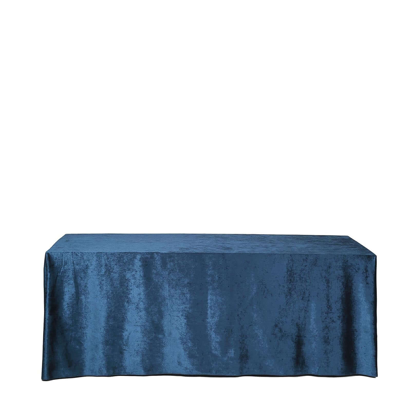 Premium Velvet Rectangle Tablecloth 90"x156" Navy Blue - Soft Textured Feel Reusable Seamless Table Cover - Image 7