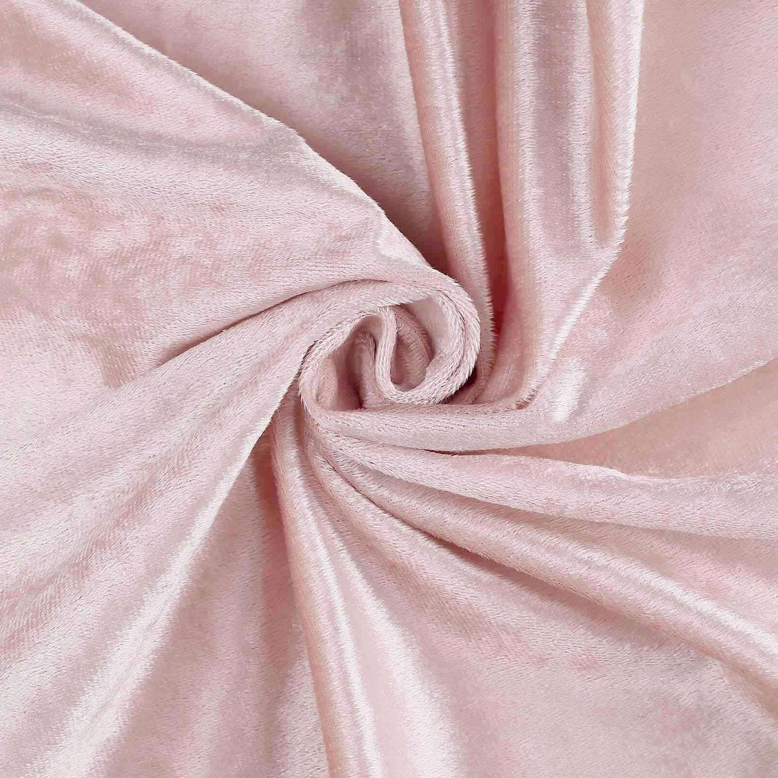 Premium Velvet Round Tablecloth 120" Blush - Seamless Soft & Reusable Table Cover - Image 8