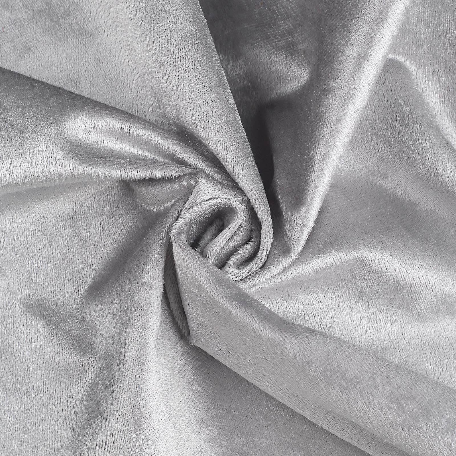 Premium Velvet Round Tablecloth 120" Silver - Seamless Soft & Reusable Table Cover - Image 8
