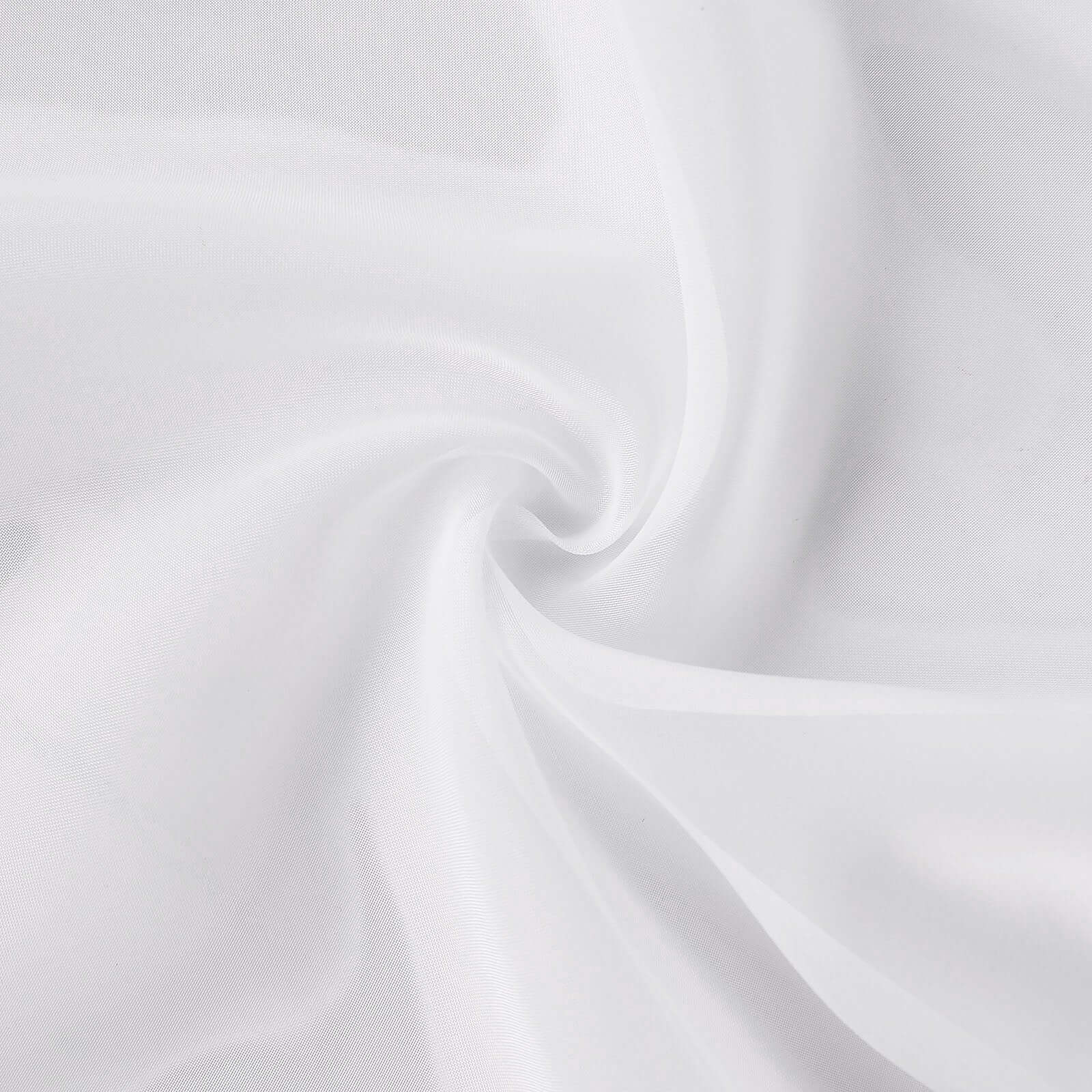 White Chiffon Ceiling Drapery, Durable Flame Resistant Long Curtain Backdrop Panel With Rod Pocket 5ftx32ft - Image 8
