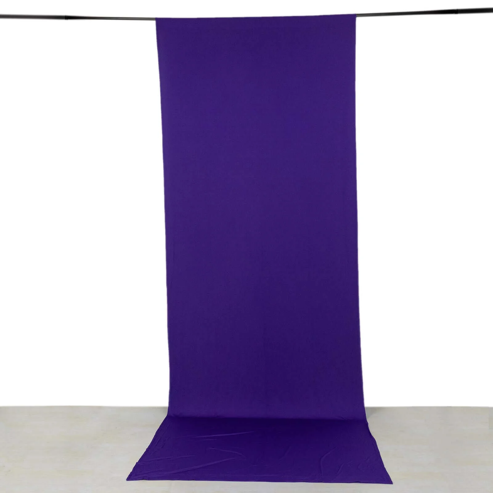 Purple 4-Way Stretch Spandex Backdrop Drape Curtain, Wrinkle Free Event Divider Panel with Rod Pockets - 5ftx14ft - Image 2