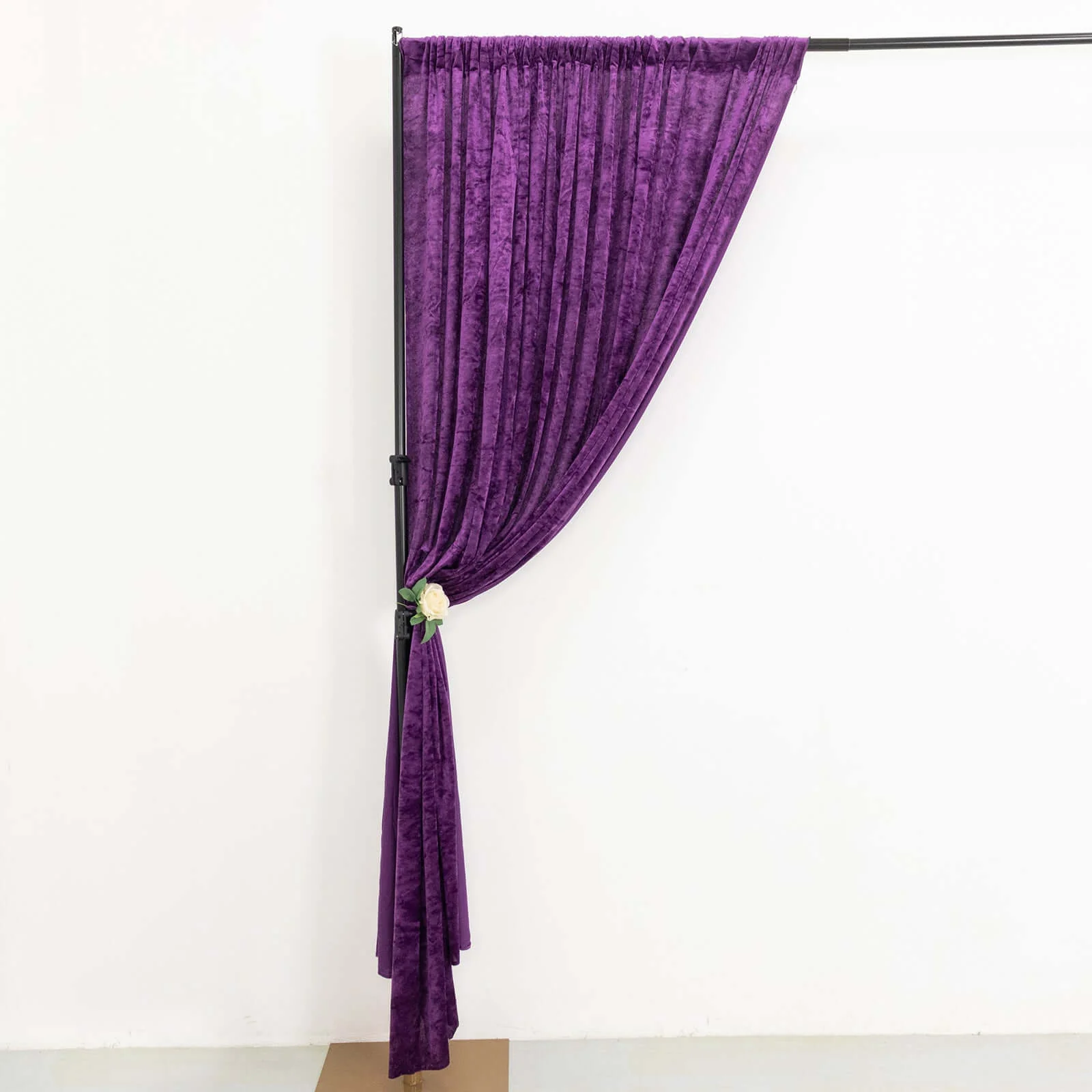 Crushed Velvet Backdrop Curtain – Purple 8ft x 8ft Event Drape with Rod Pocket, Privacy Panel for Photo Booths & Events - Image 7